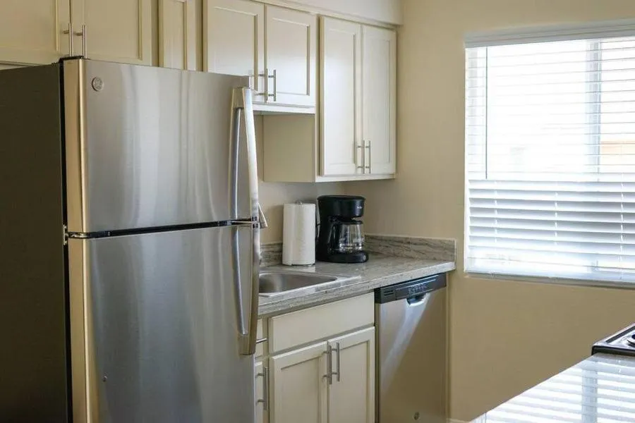 Kitchen or kitchenette in Sleepover 1BD 1BA Oklahoma City Apartments