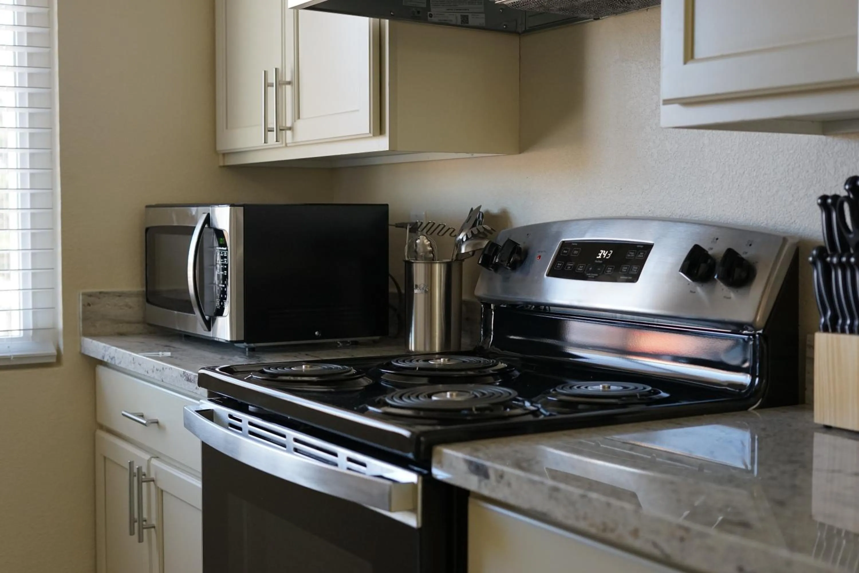 Kitchen or kitchenette in Sleepover 1BD 1BA Oklahoma City Apartments