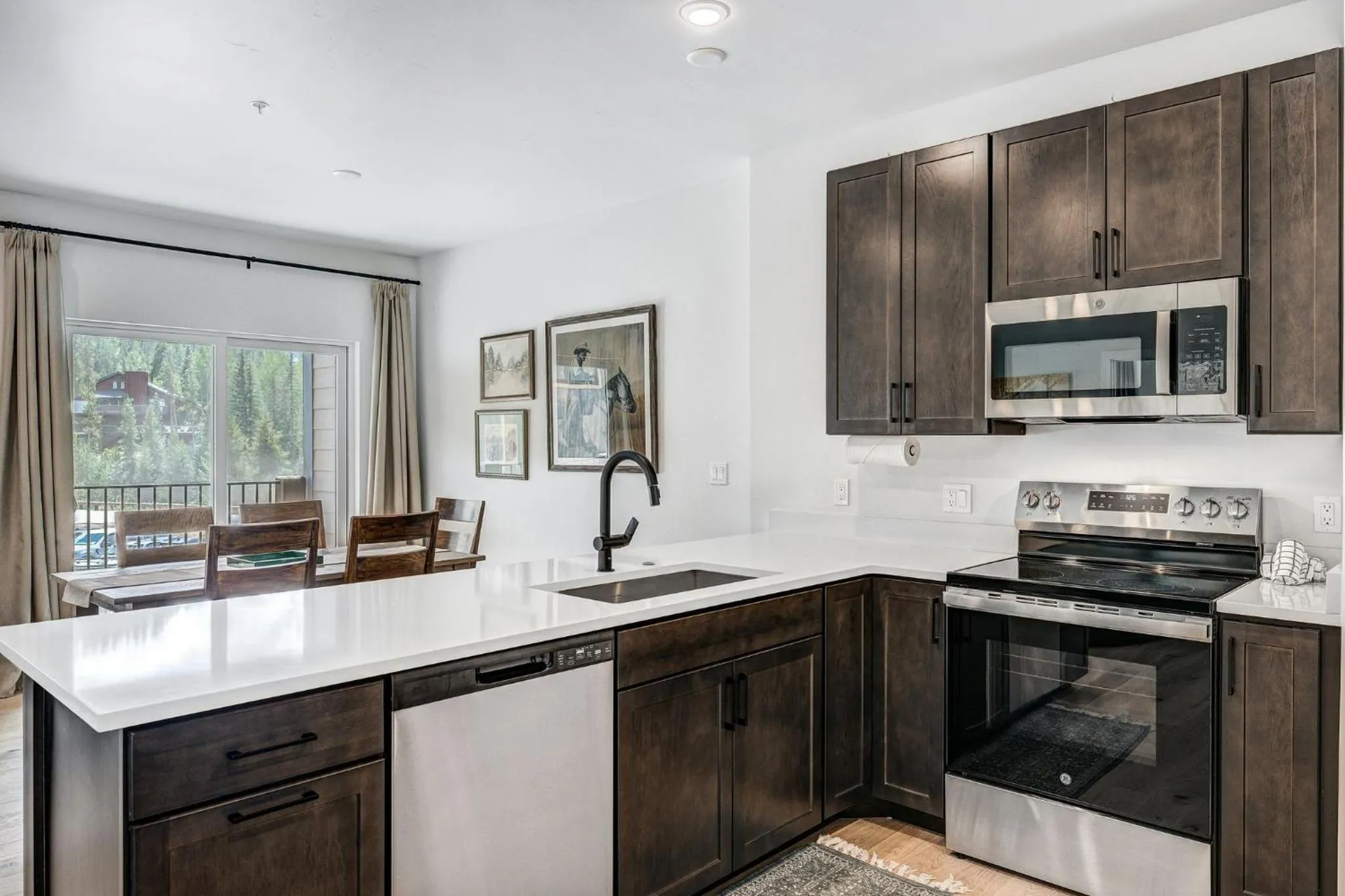 Communal kitchen in Lakeside Village by Vail Resorts