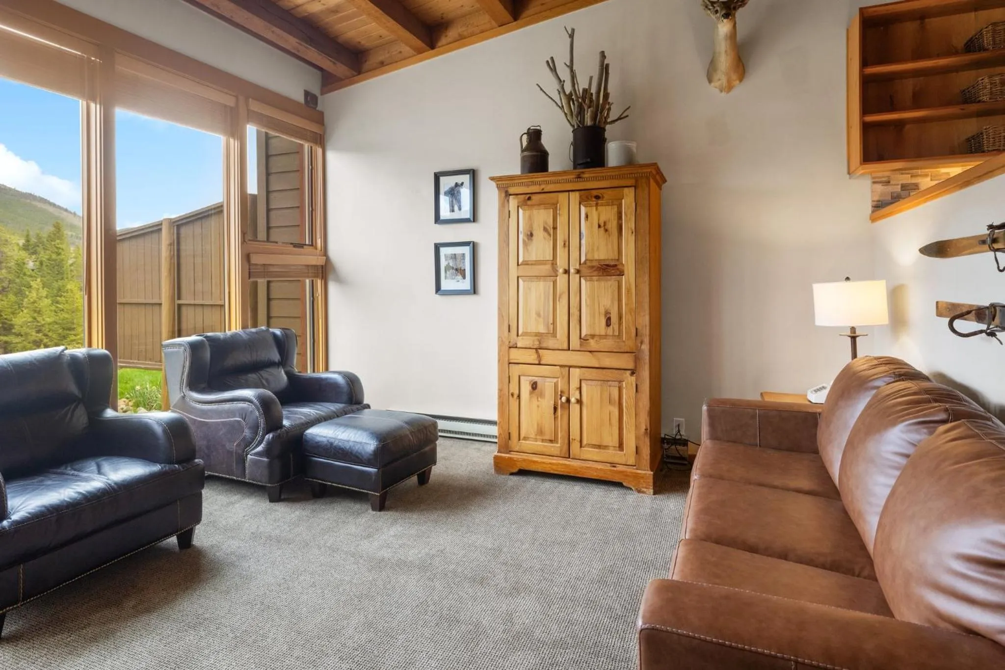 Living room in Evergreen Condominiums by Keystone Resort