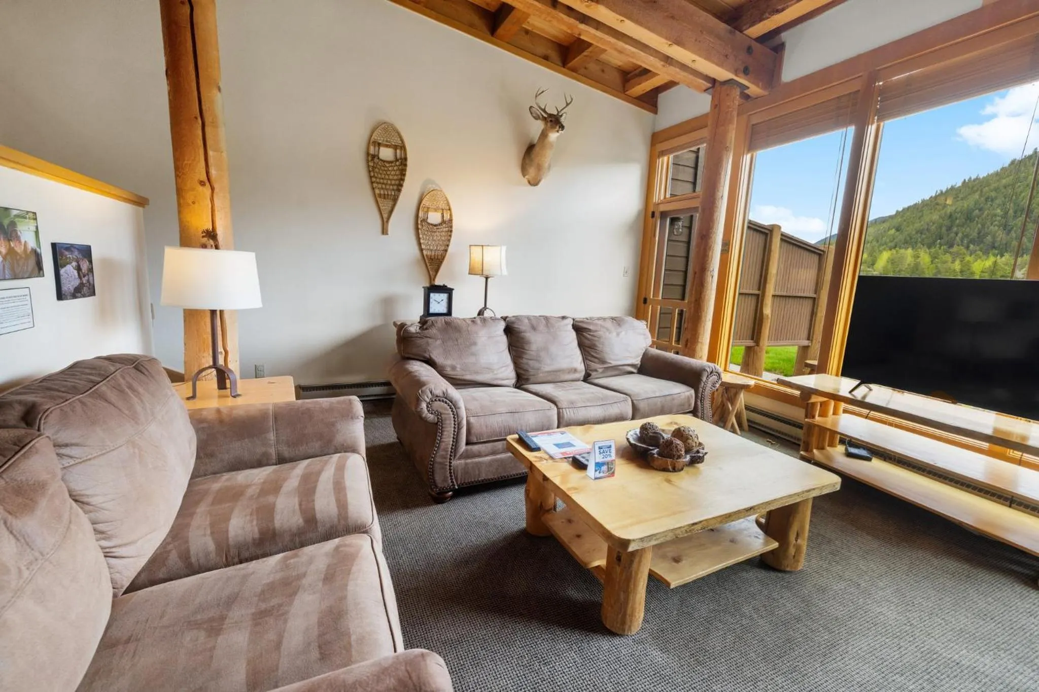 Living room in Evergreen Condominiums by Keystone Resort