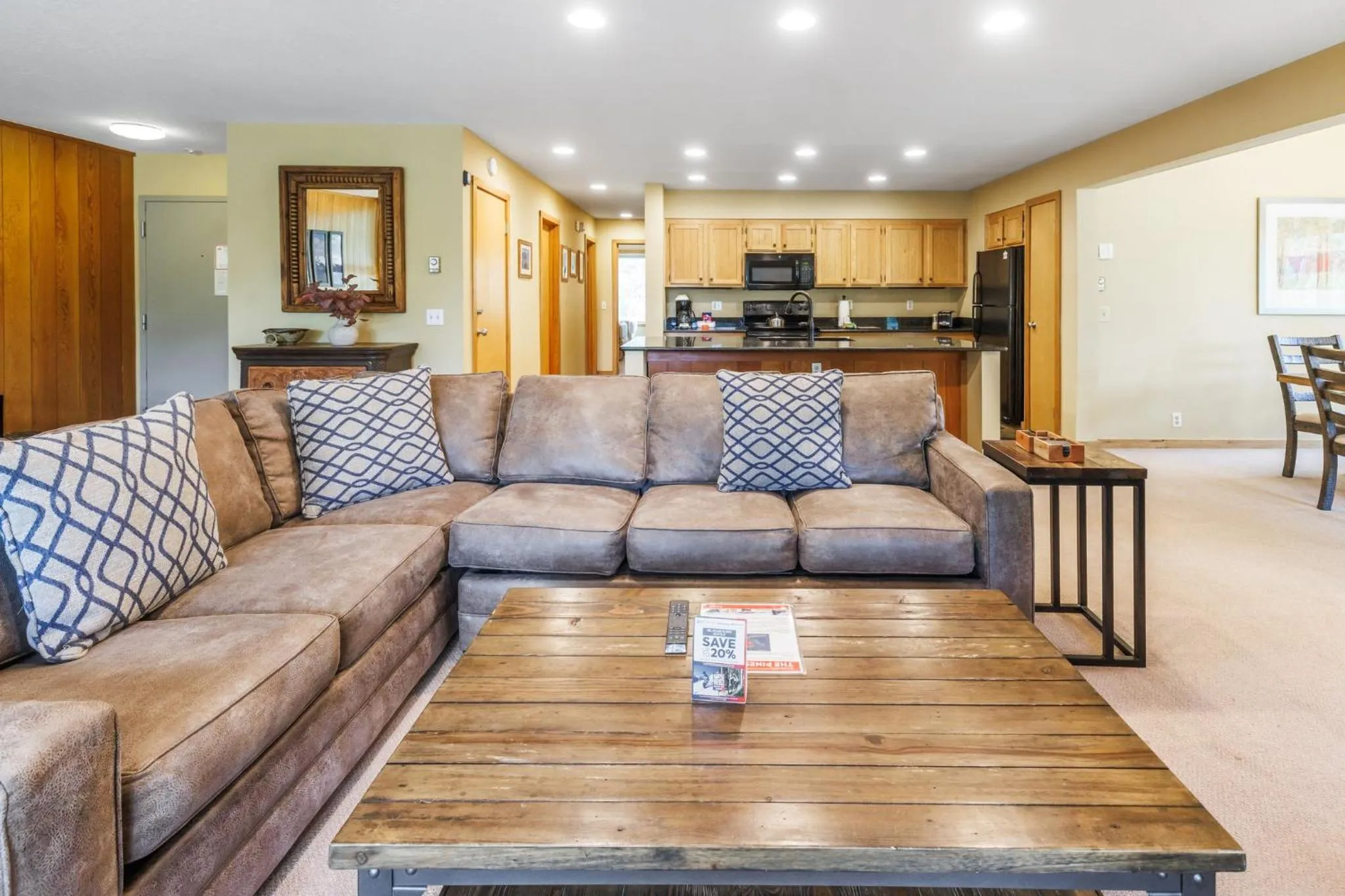 Living room in Evergreen Condominiums by Keystone Resort