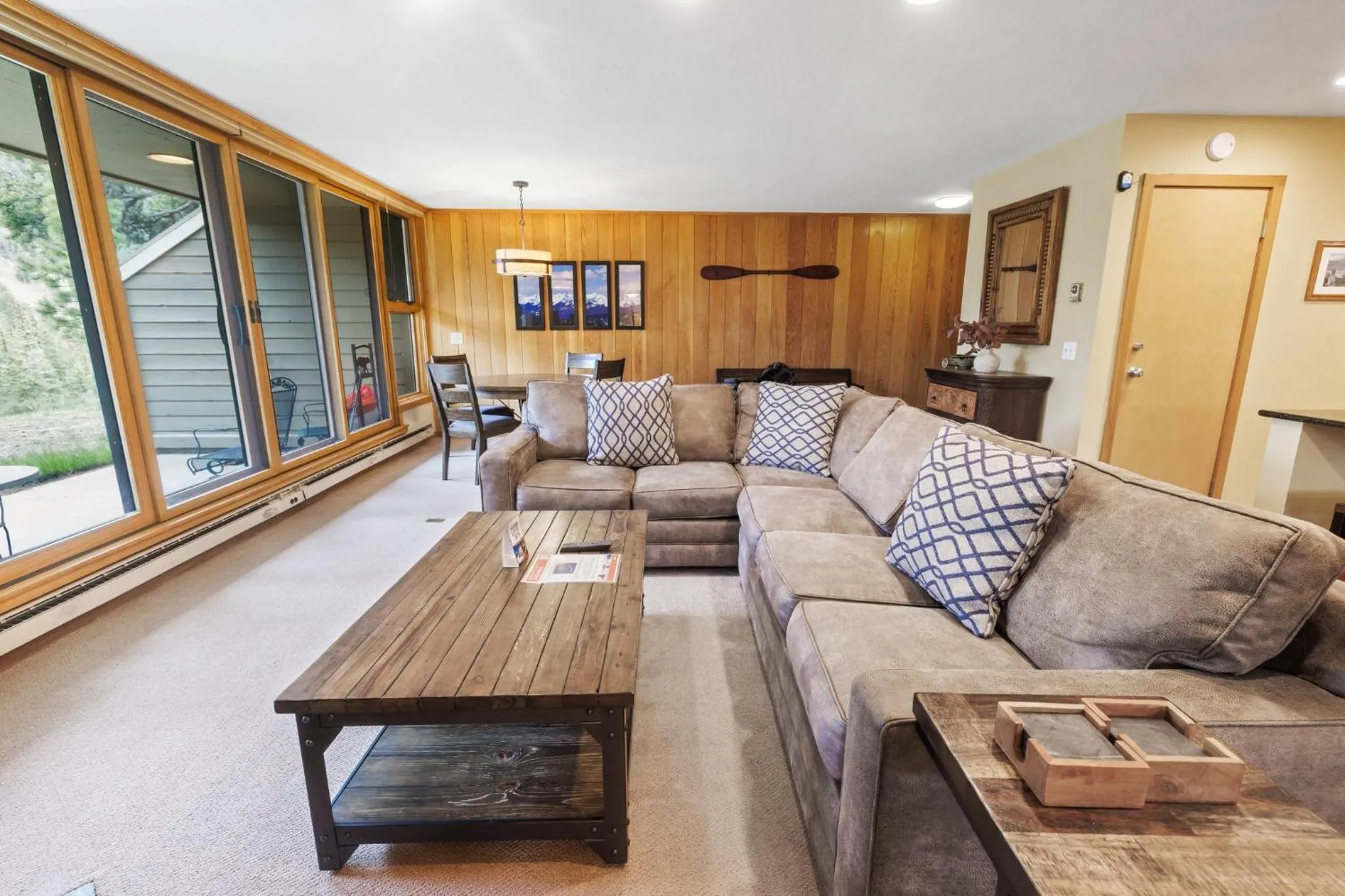Living room in Evergreen Condominiums by Keystone Resort