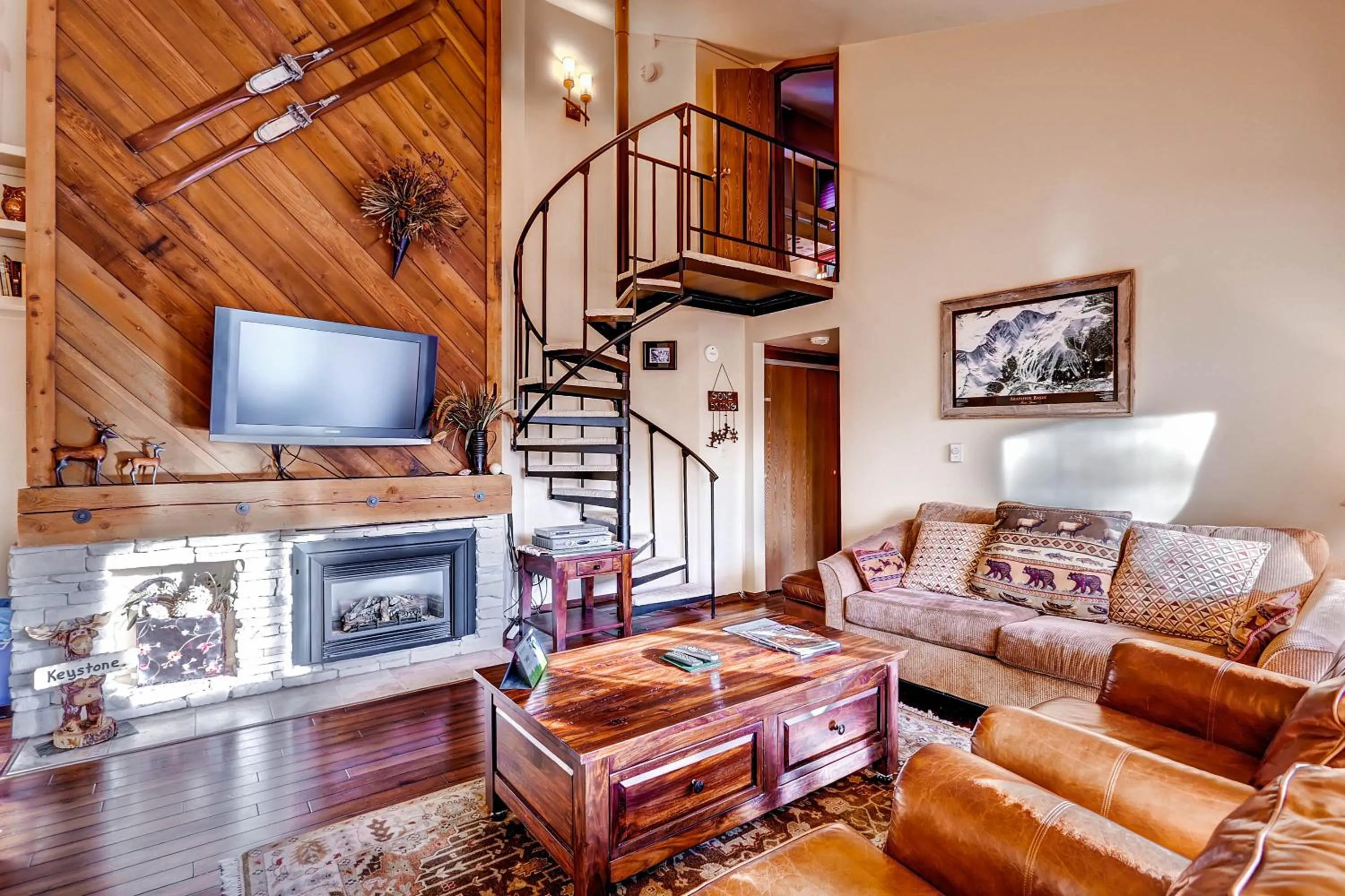 Living room in The Forest Neighborhood by Keystone Resort