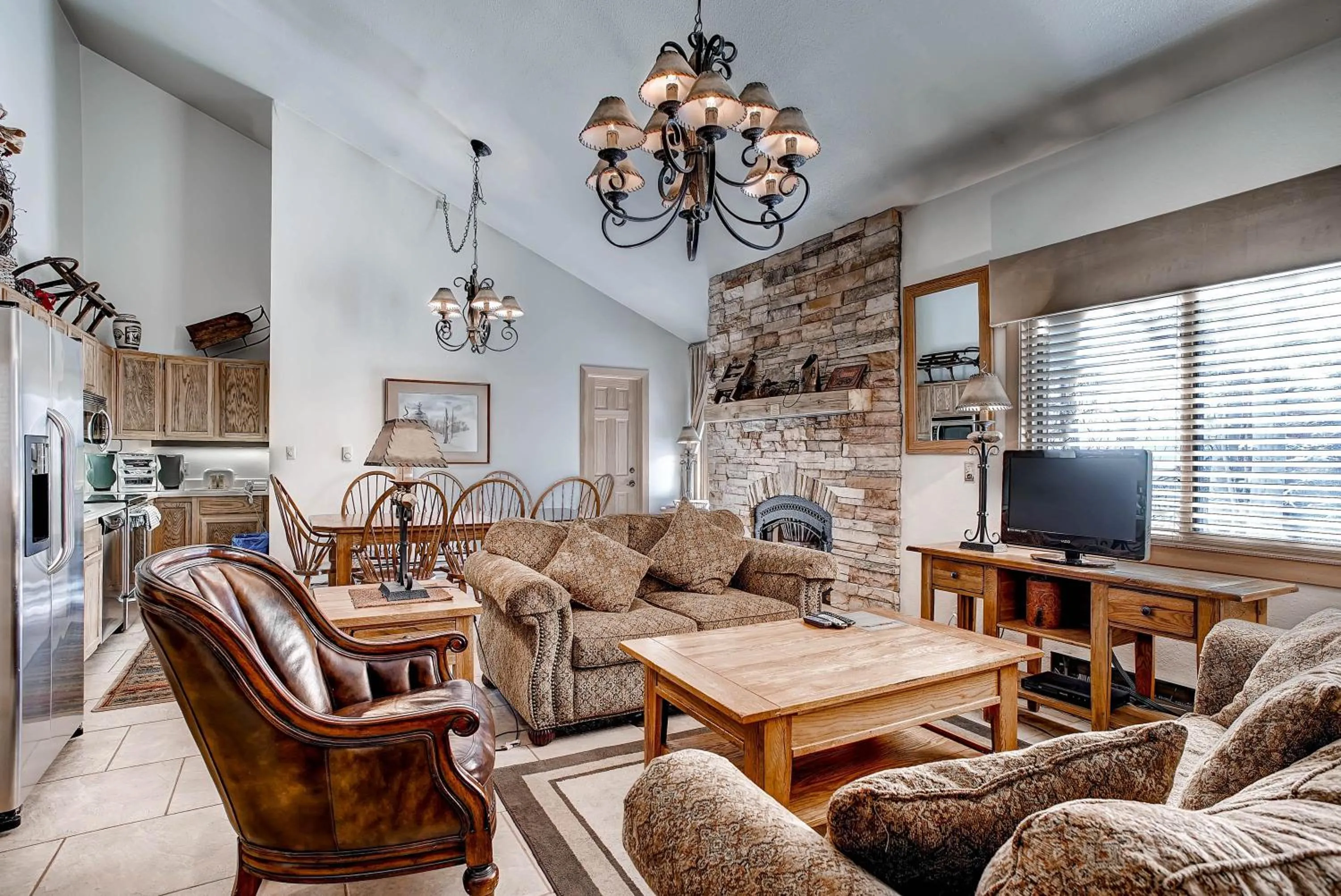 Living room in The Forest Neighborhood by Keystone Resort