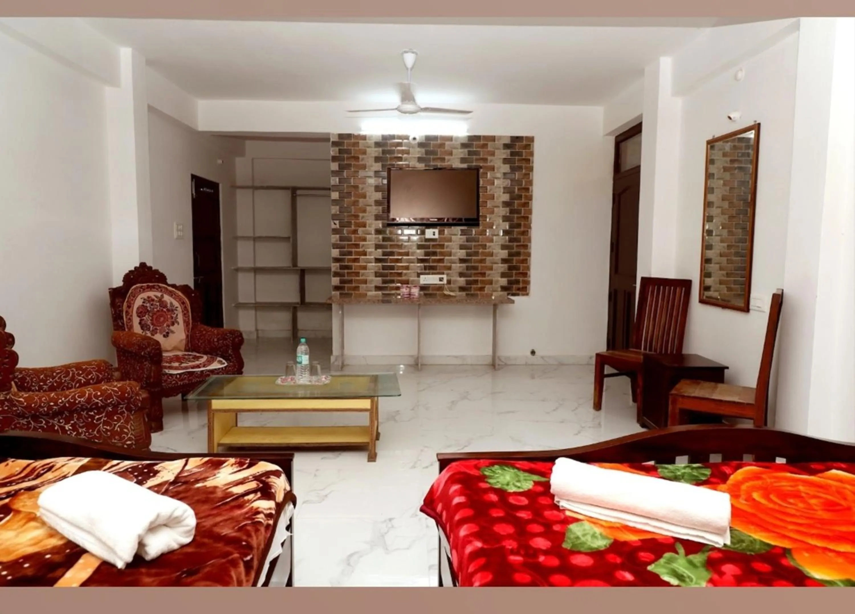 Seating area, Bed in Brahma Paradise , A heritage haveli