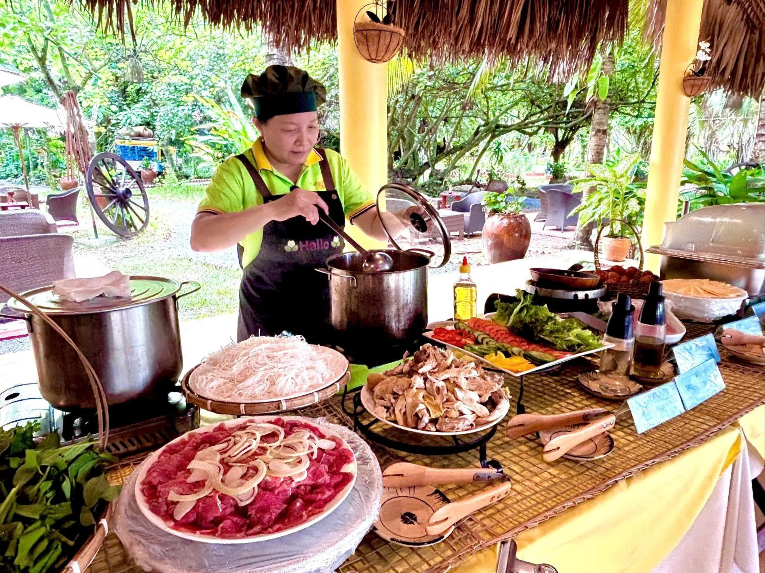 Buffet breakfast in Mango Home Riverside Eco - Resort