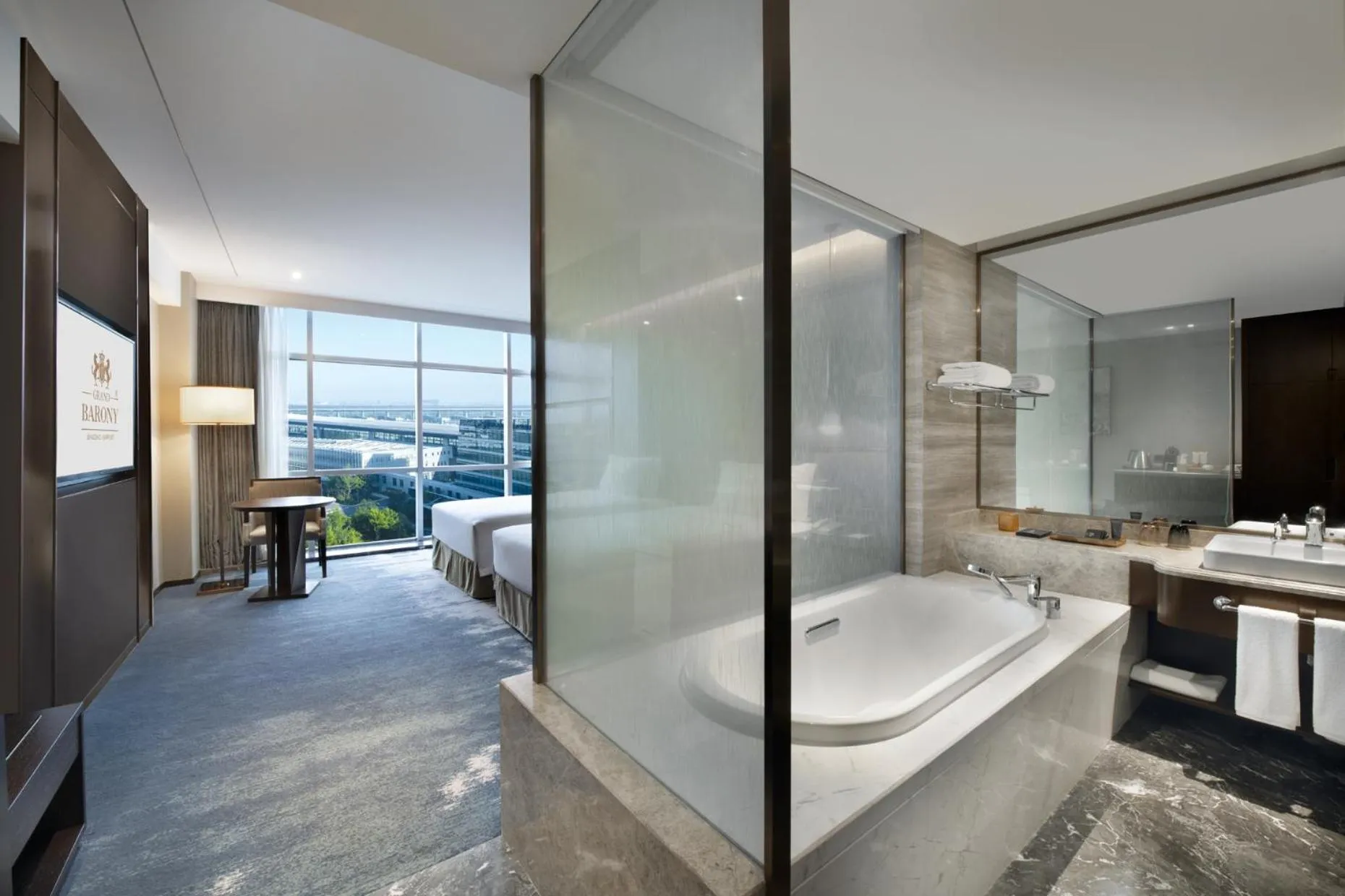 Photo of the whole room in Grand Barony Qingdao Airport Hotel