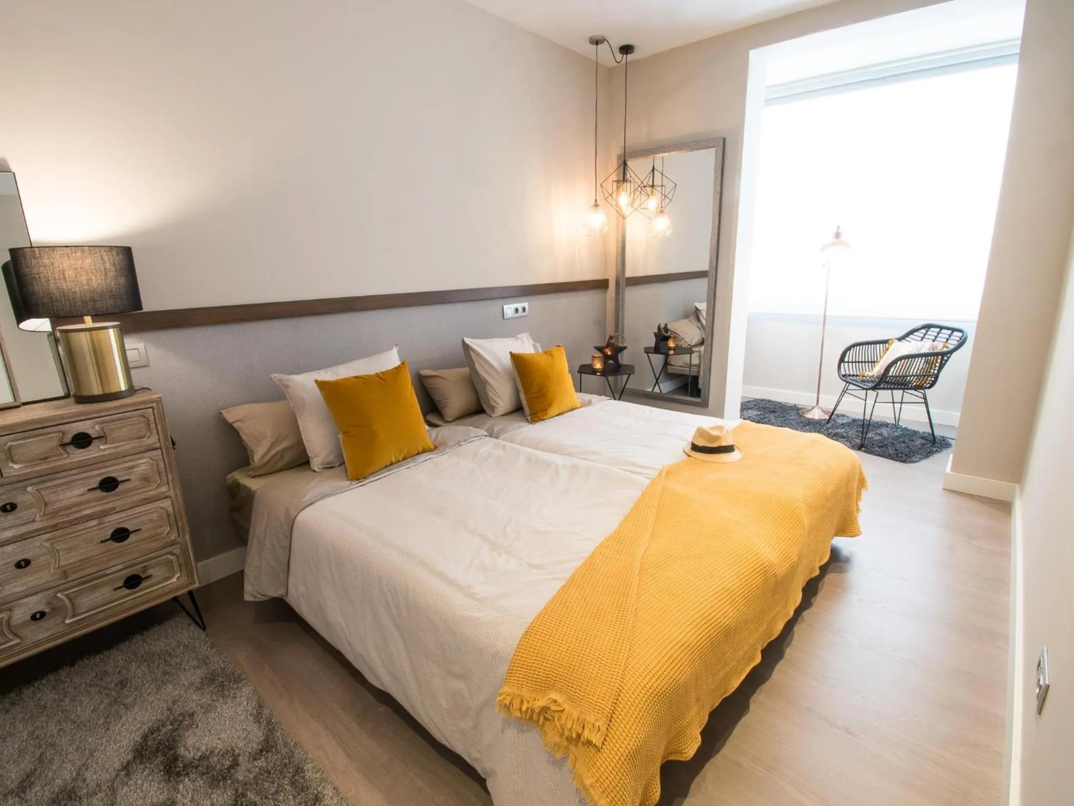 Bed in Sitges Spaces Seaside Beach Flat- 4 Bedroom, 2 Bathroom, Terrace, Near Beach