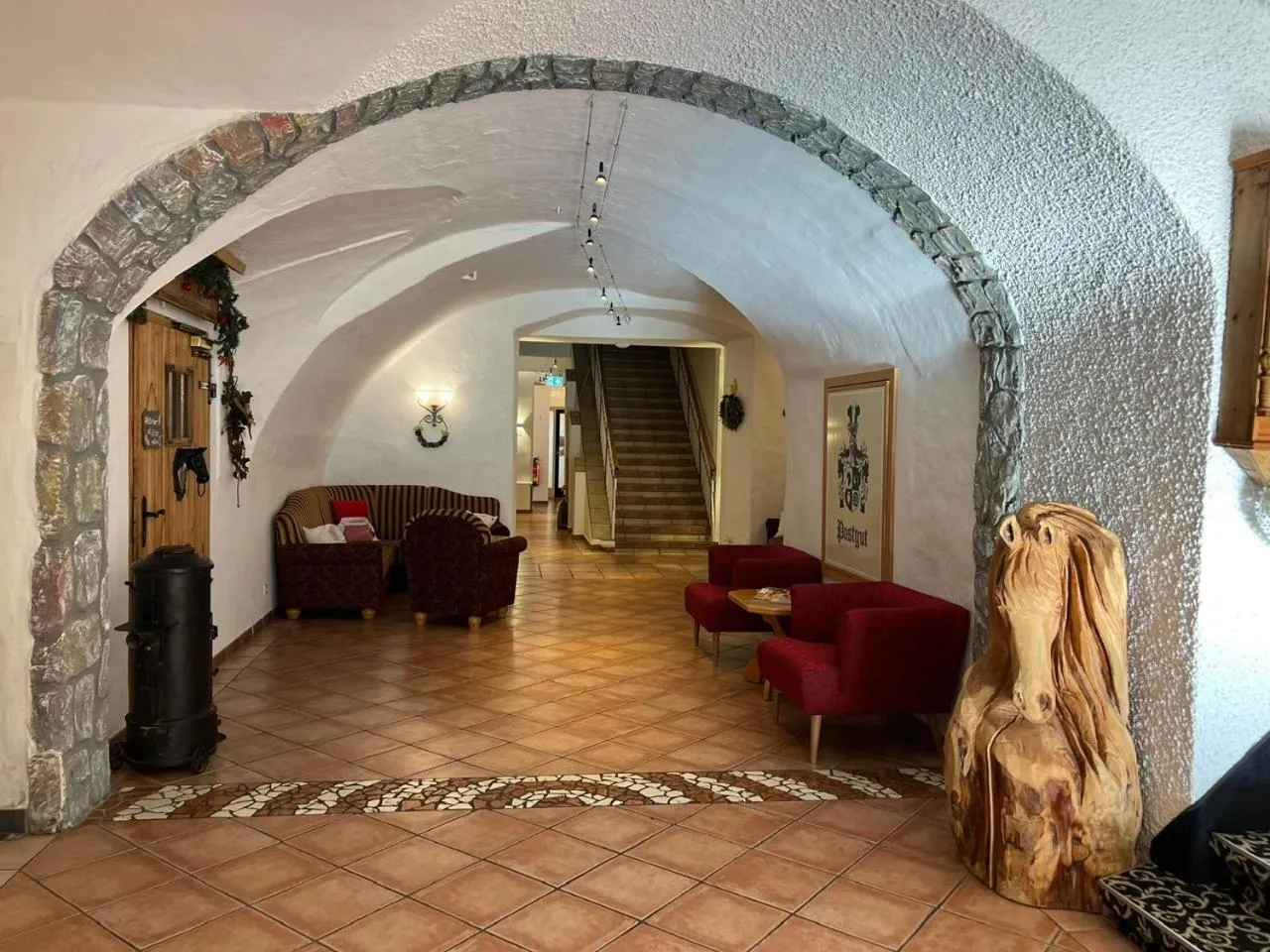 Lobby or reception in Landhotel Postgut - Tradition seit 1549