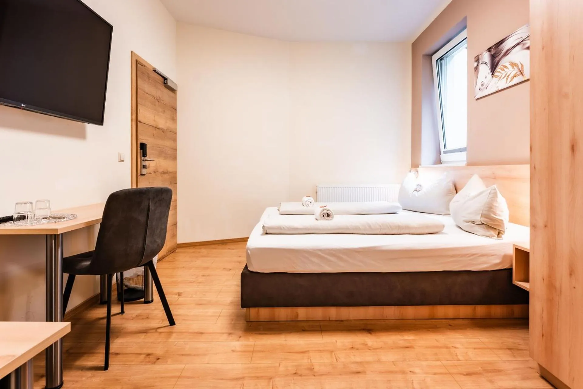 Bed in Hotel Seestuben