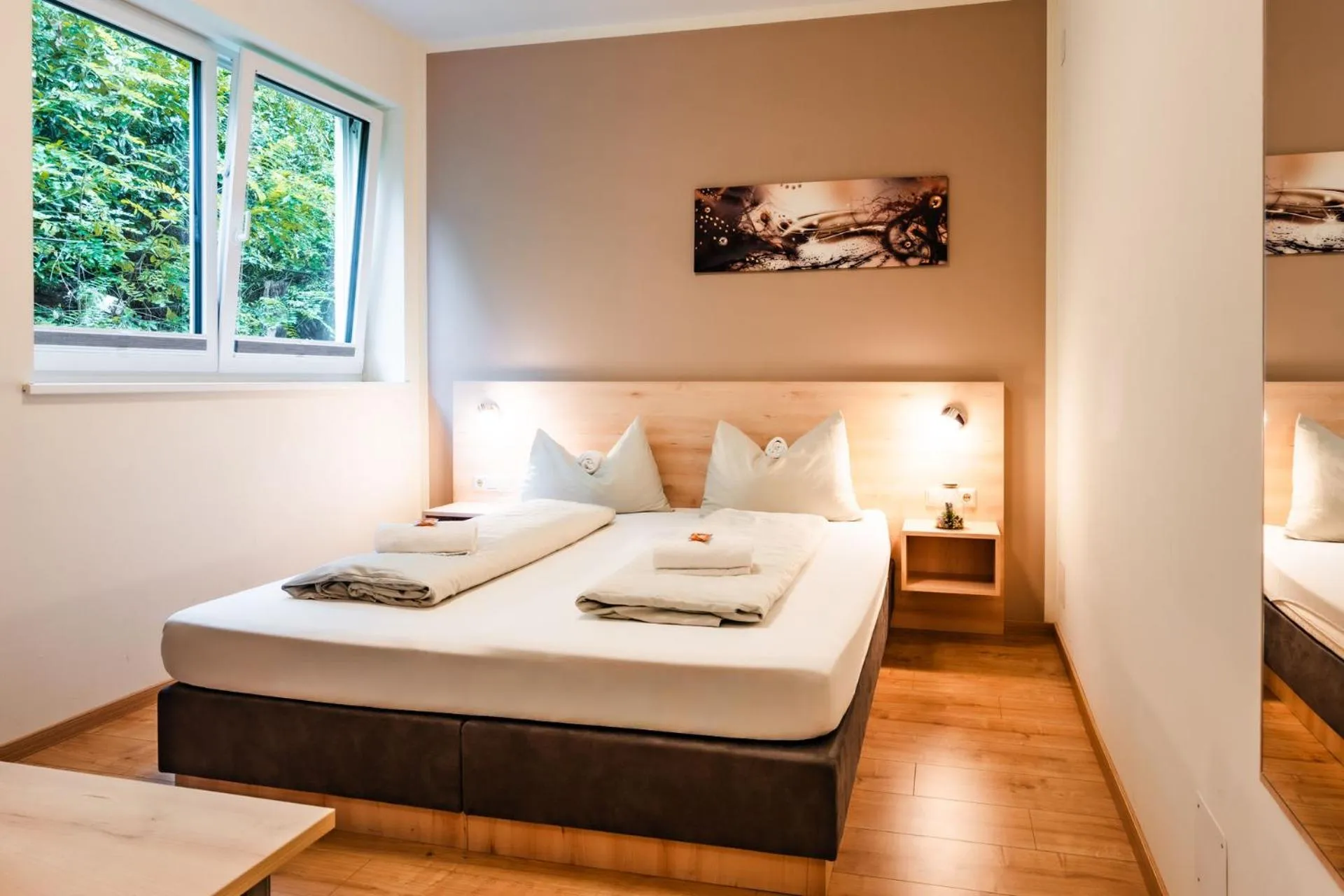 Bed in Hotel Seestuben