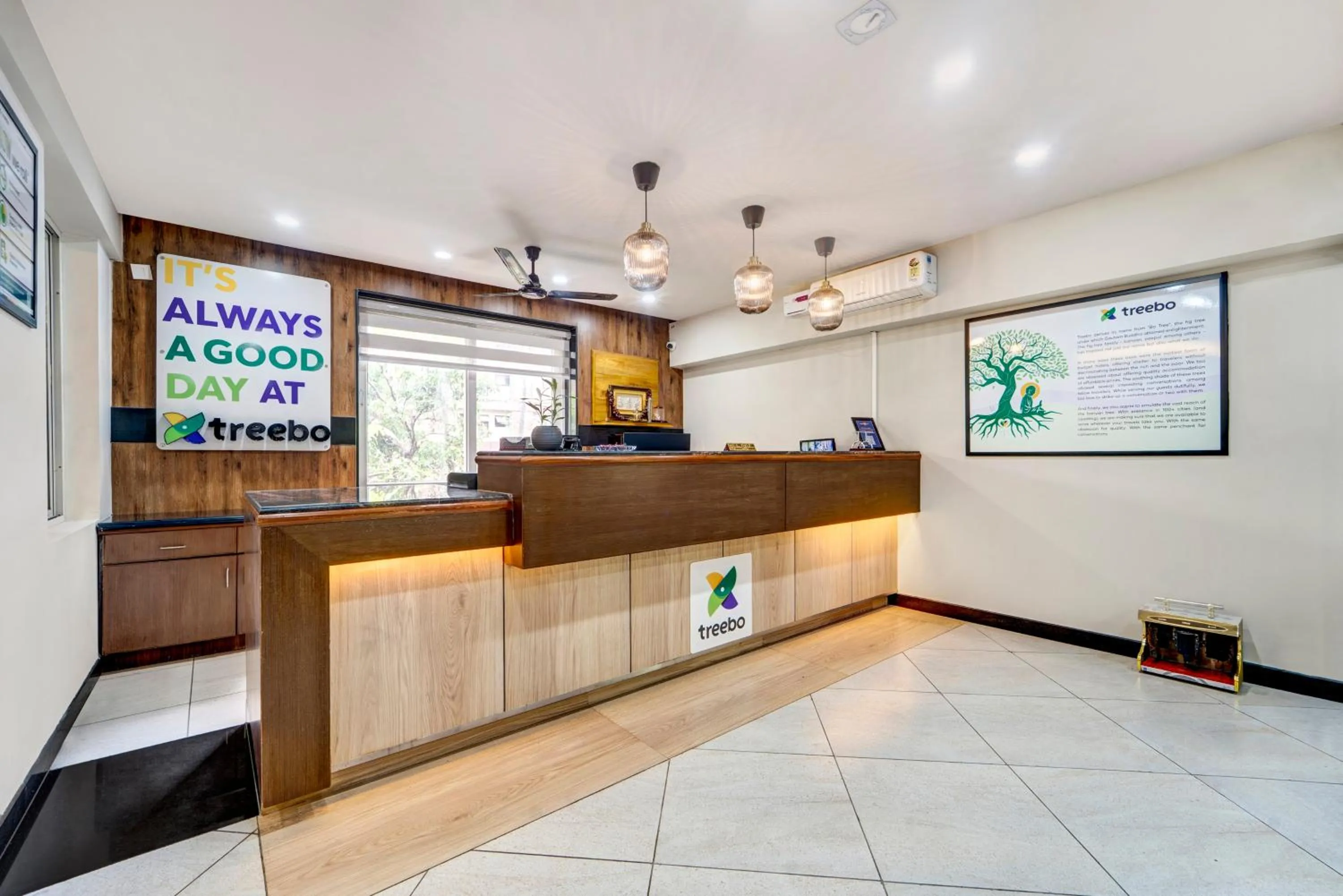 Lobby or reception in Treebo Pratham Inn, Manipal