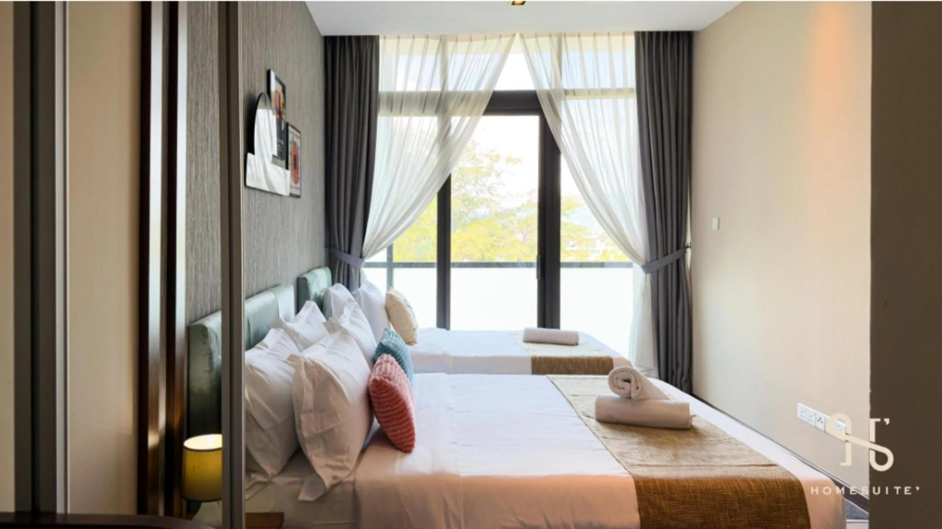 Bedroom, Bed in Homesuite' Home at Riverson Soho