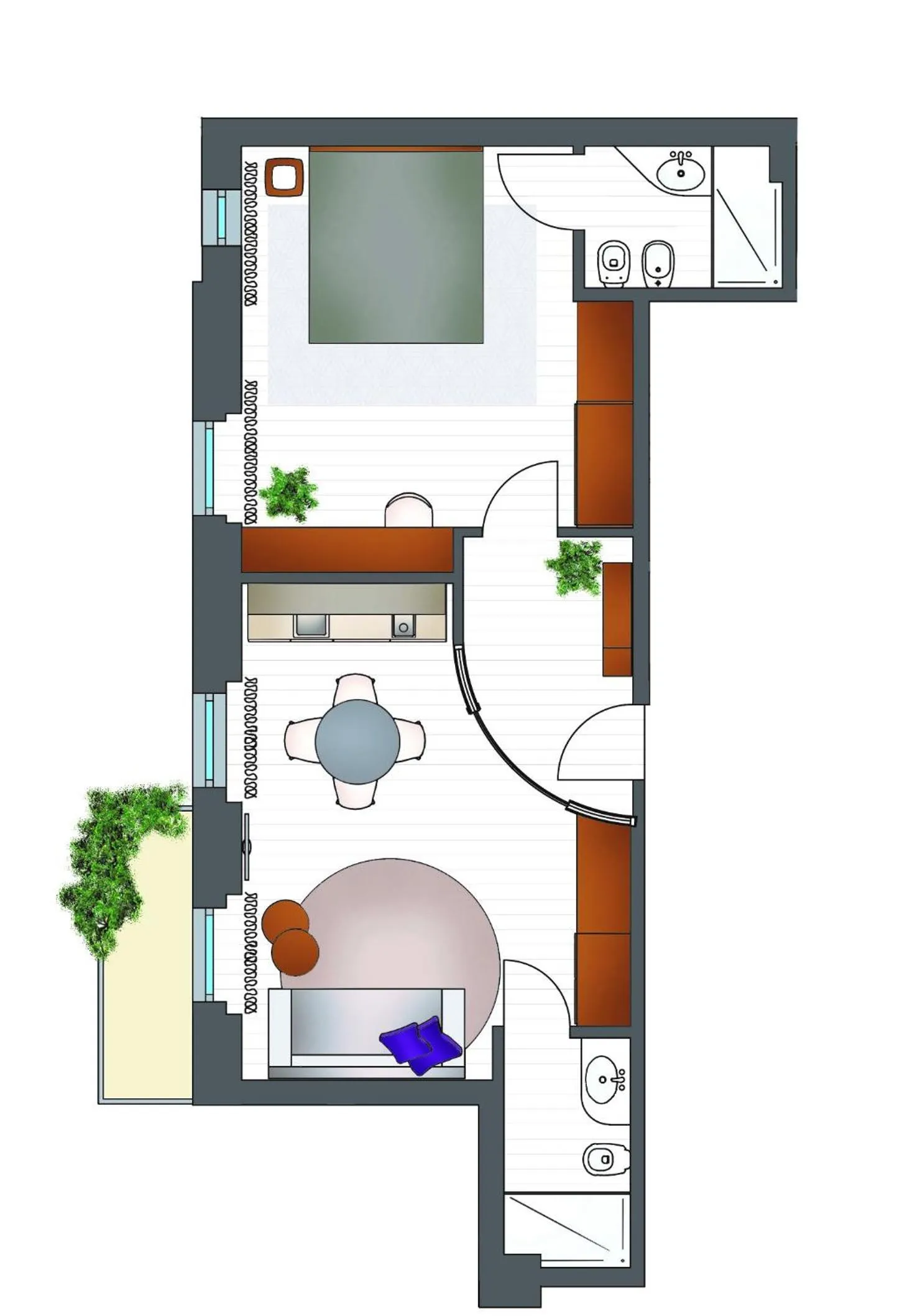 Floor plan in Ariosto Social Club
