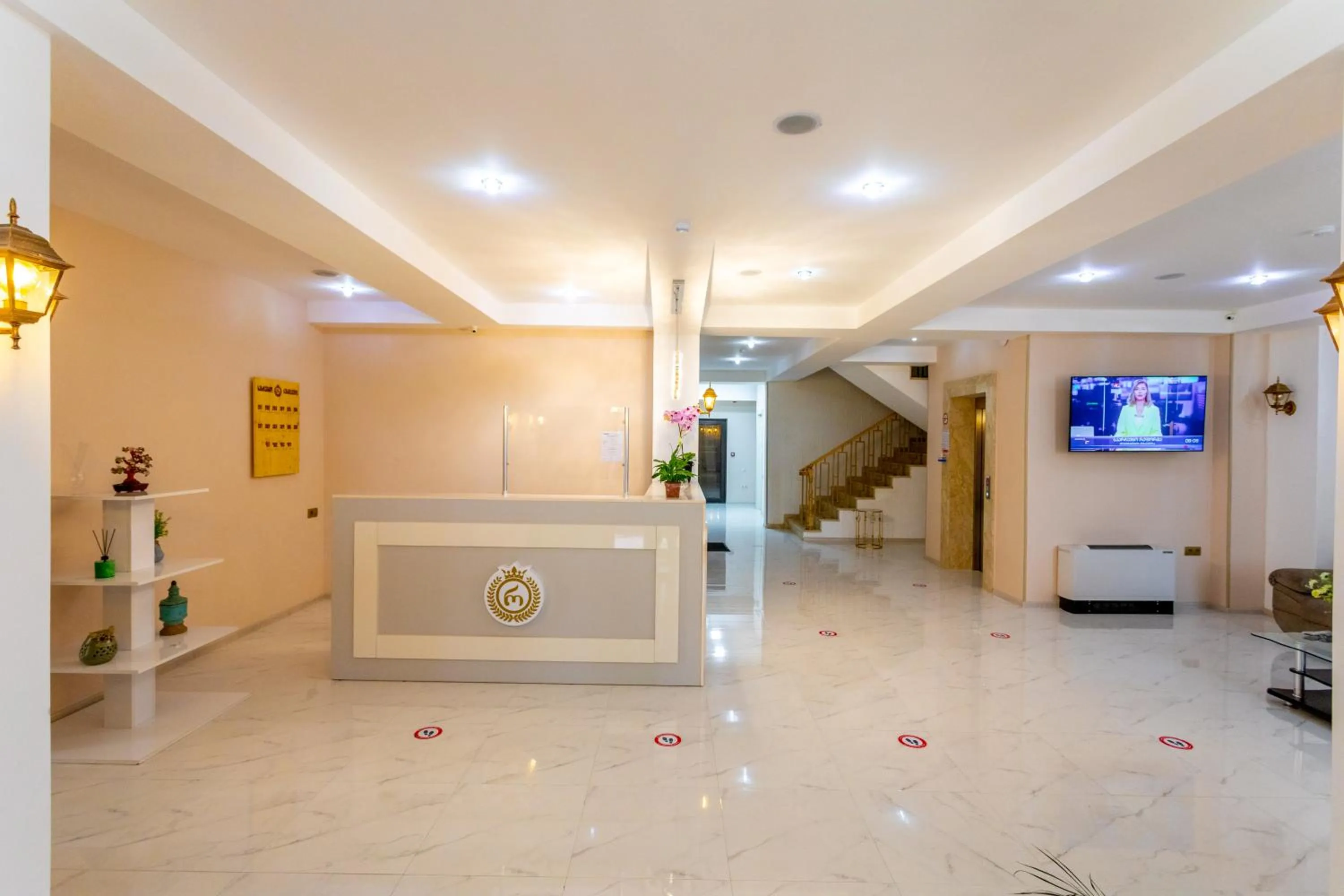 Lobby or reception in Hotel Rustaveli