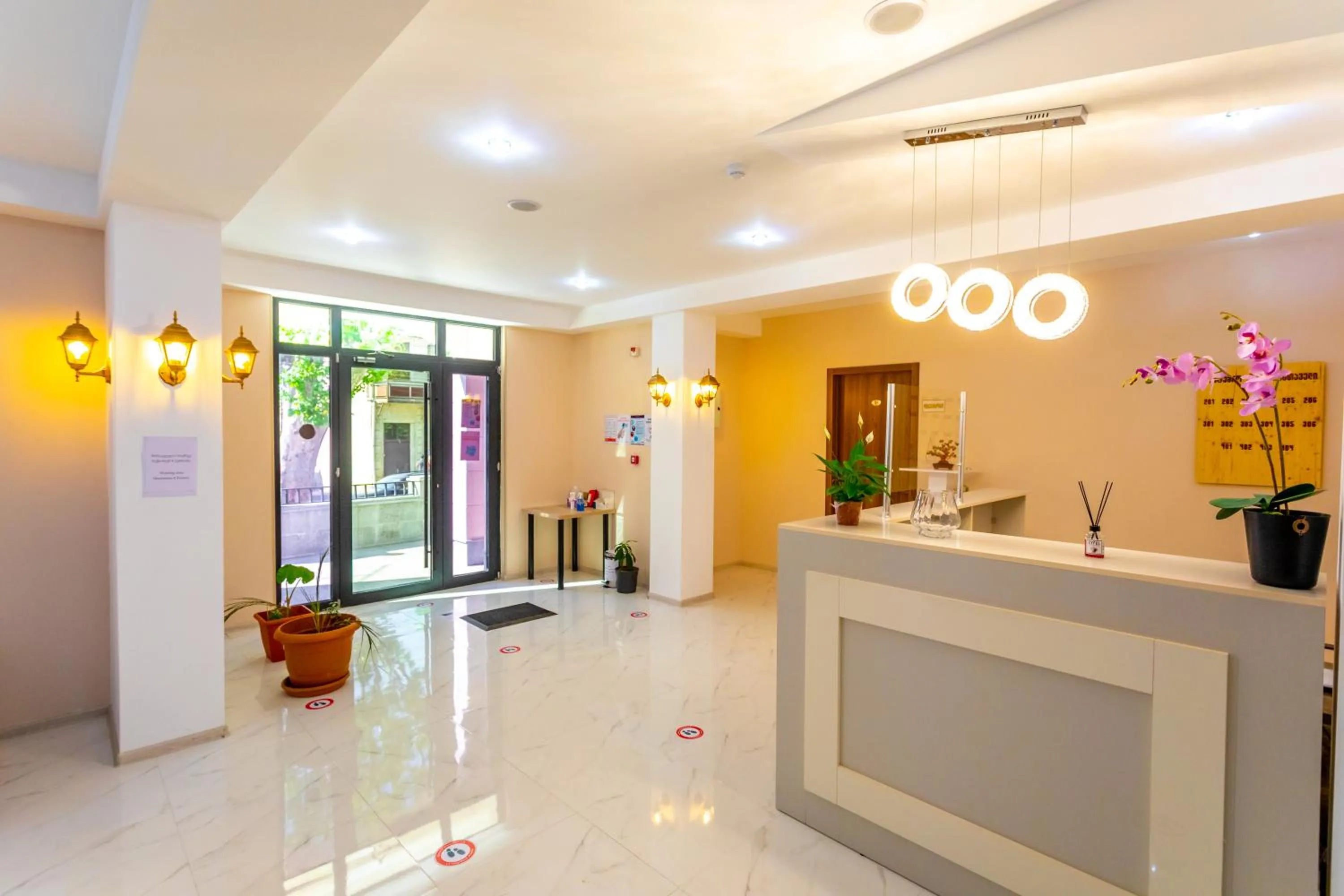 Lobby or reception in Hotel Rustaveli