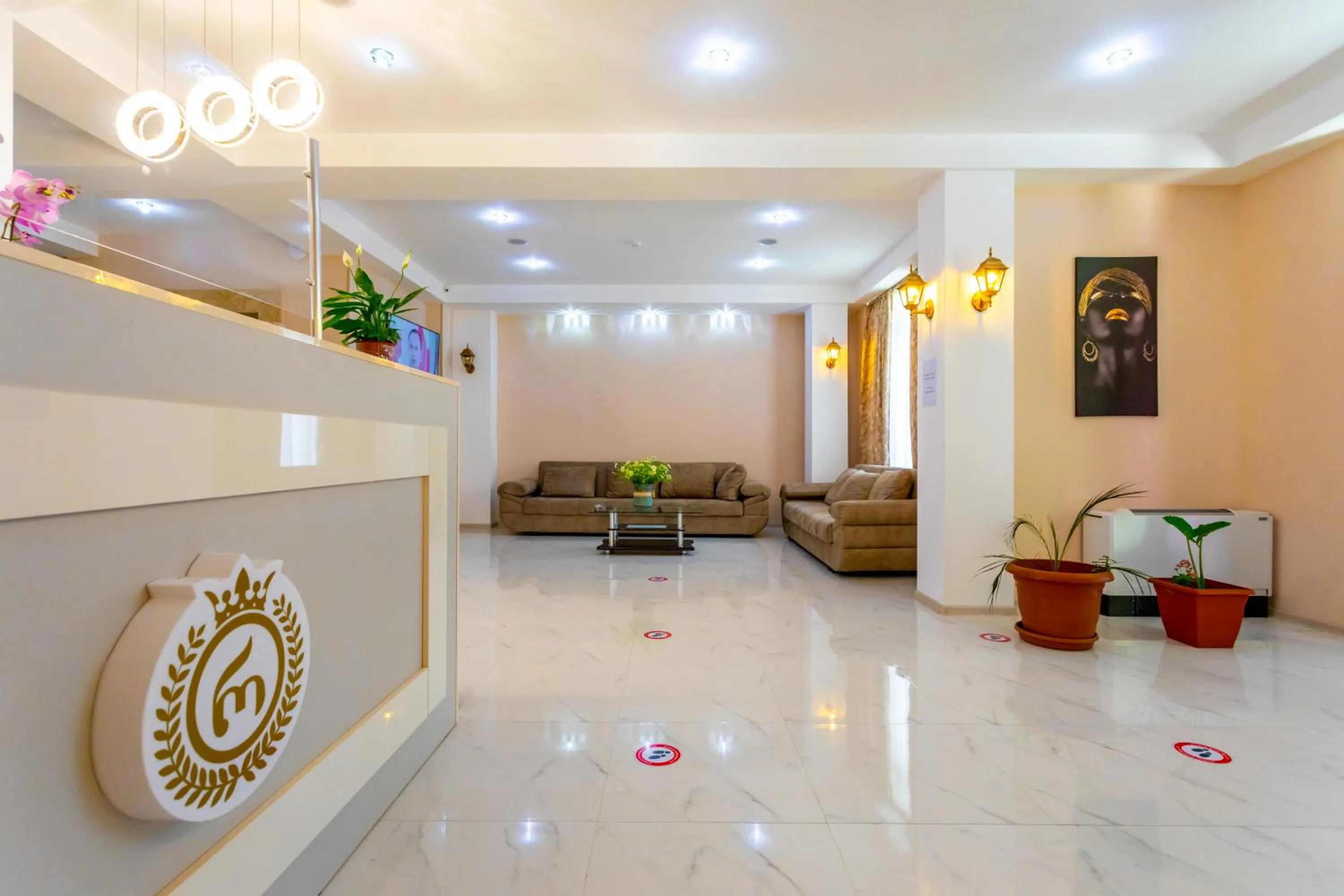 Lobby or reception in Hotel Rustaveli