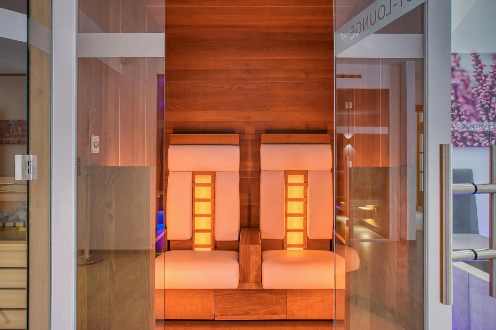 Sauna, Bed in Hotel Erika