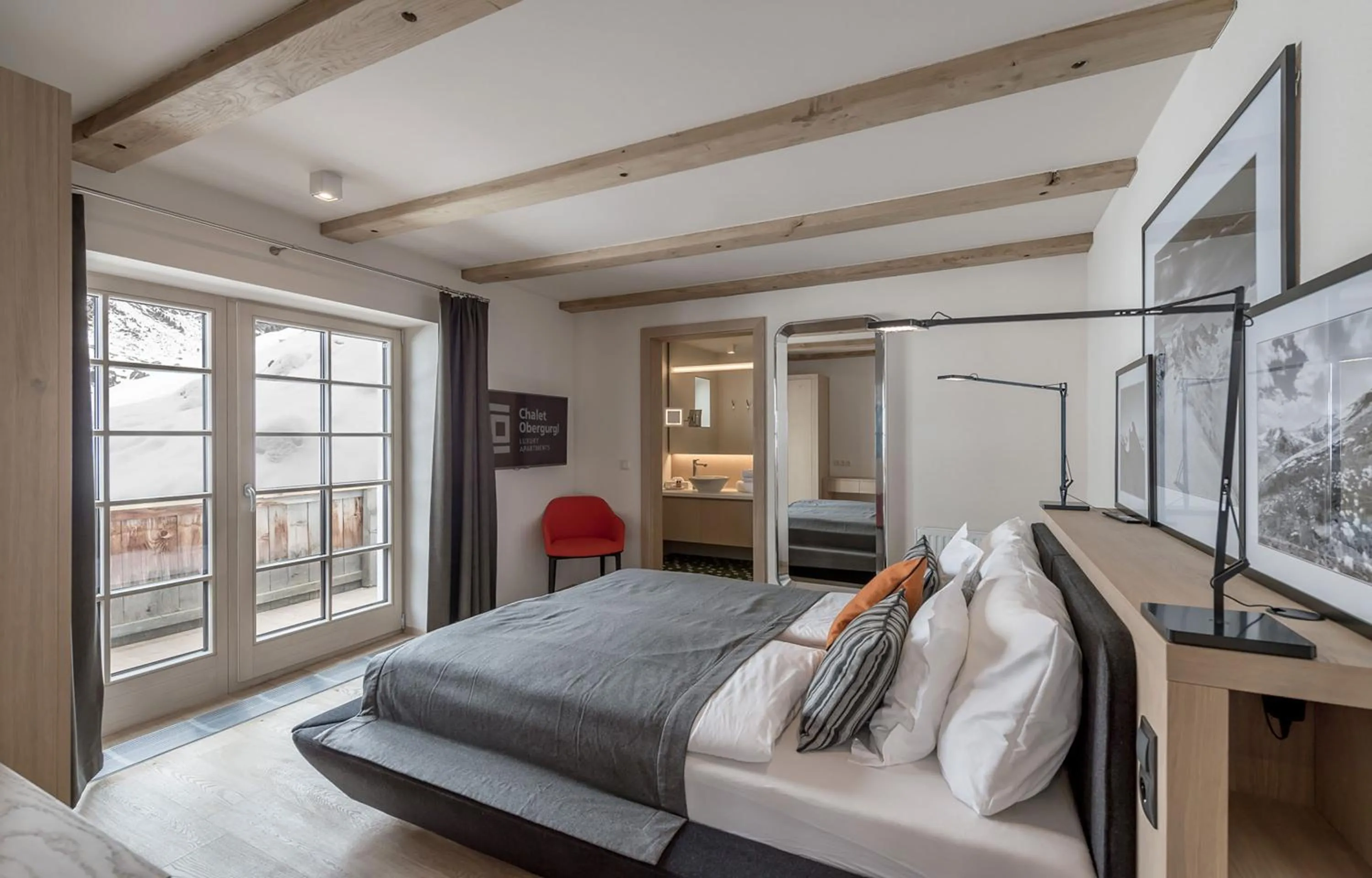 Bed in Chalet Obergurgl Luxury Apartments