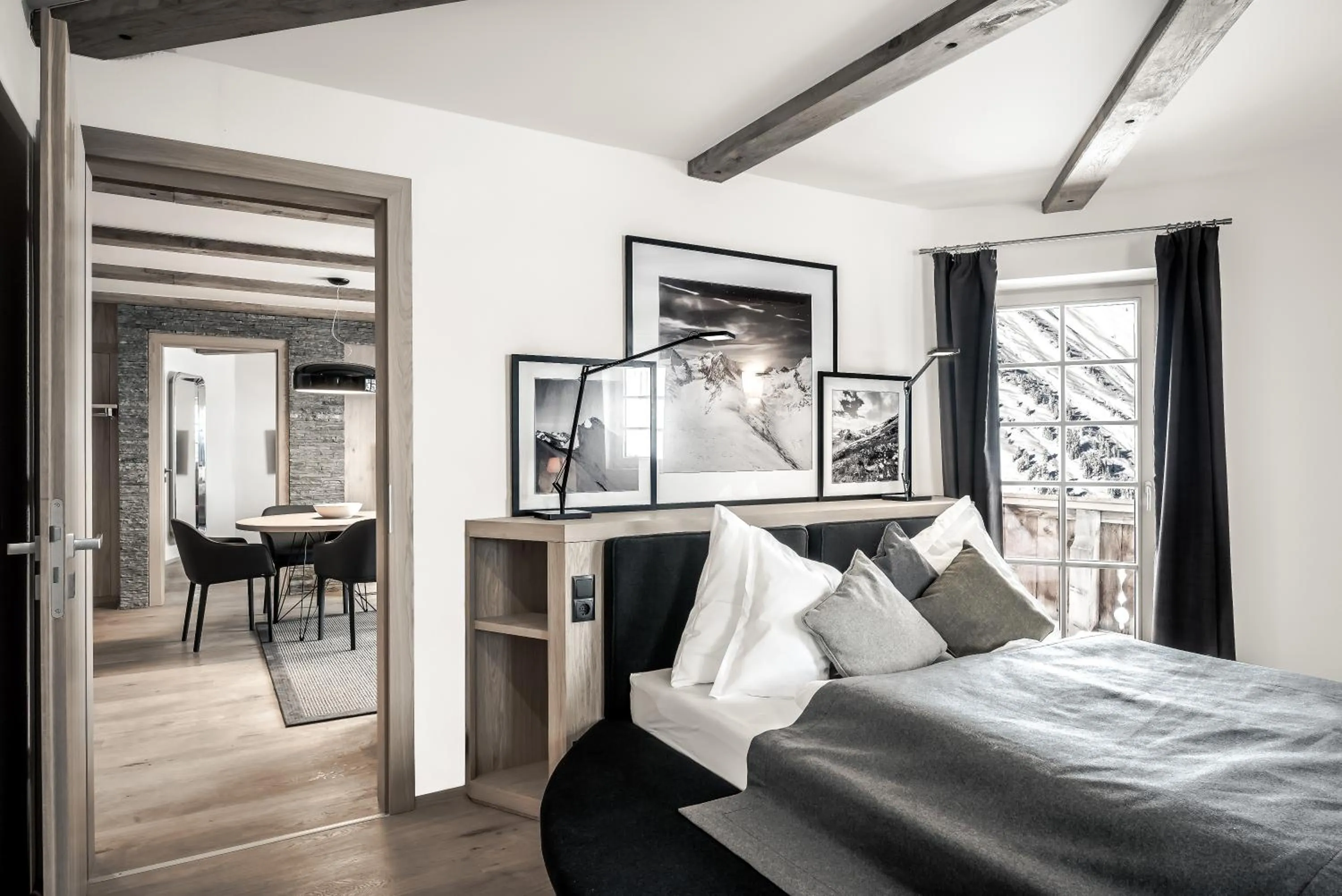 Bed in Chalet Obergurgl Luxury Apartments