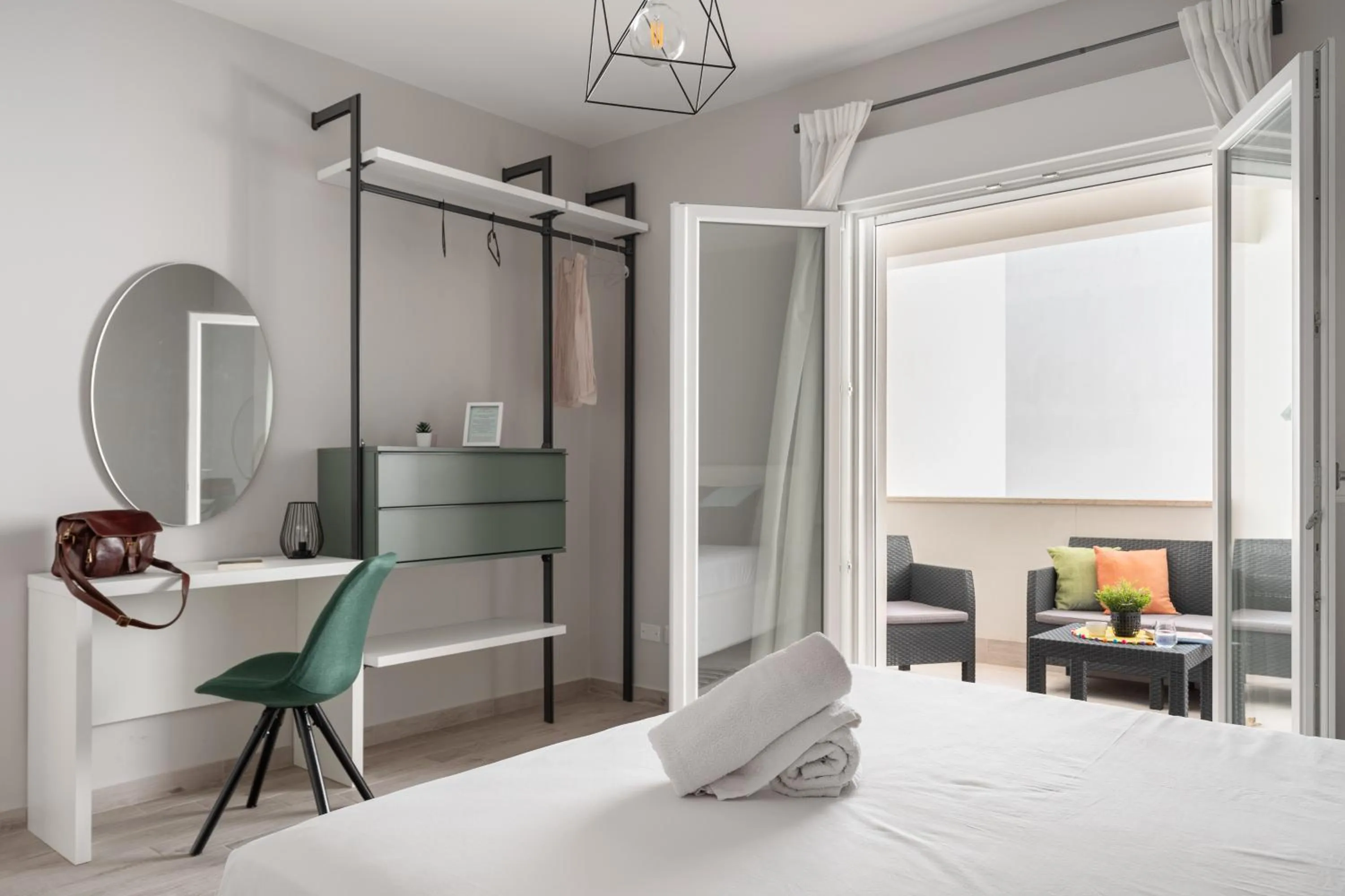 Balcony/Terrace, Bed in Volturno3 Suites & more