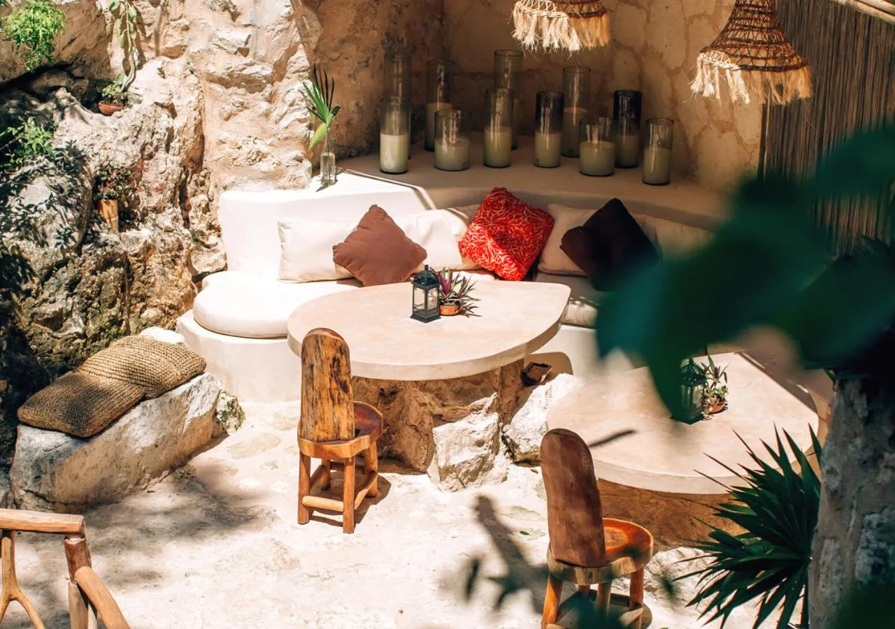 Lounge or bar in Kan Tulum Hotel