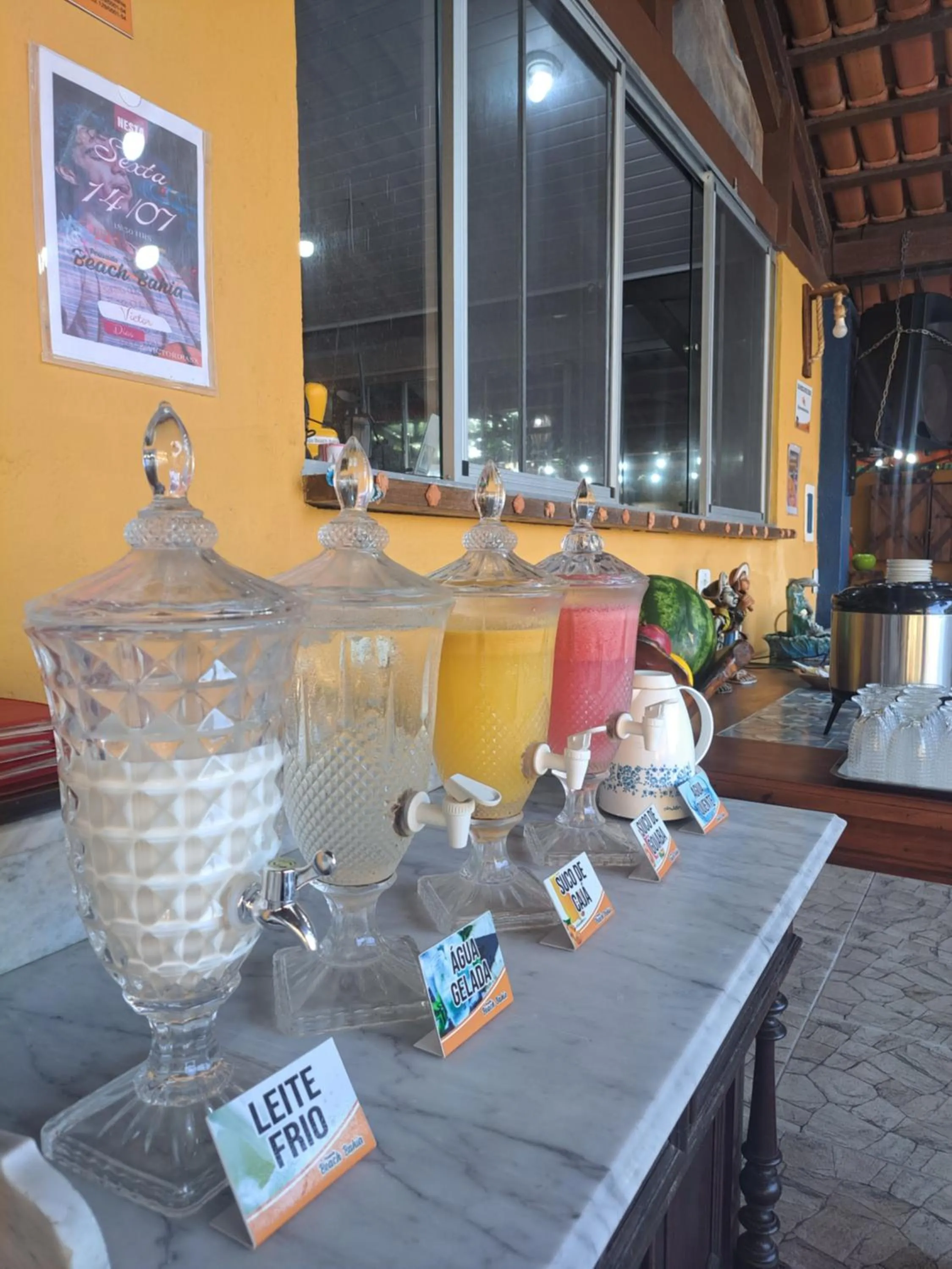 Buffet breakfast in Pousada Beach Bahia