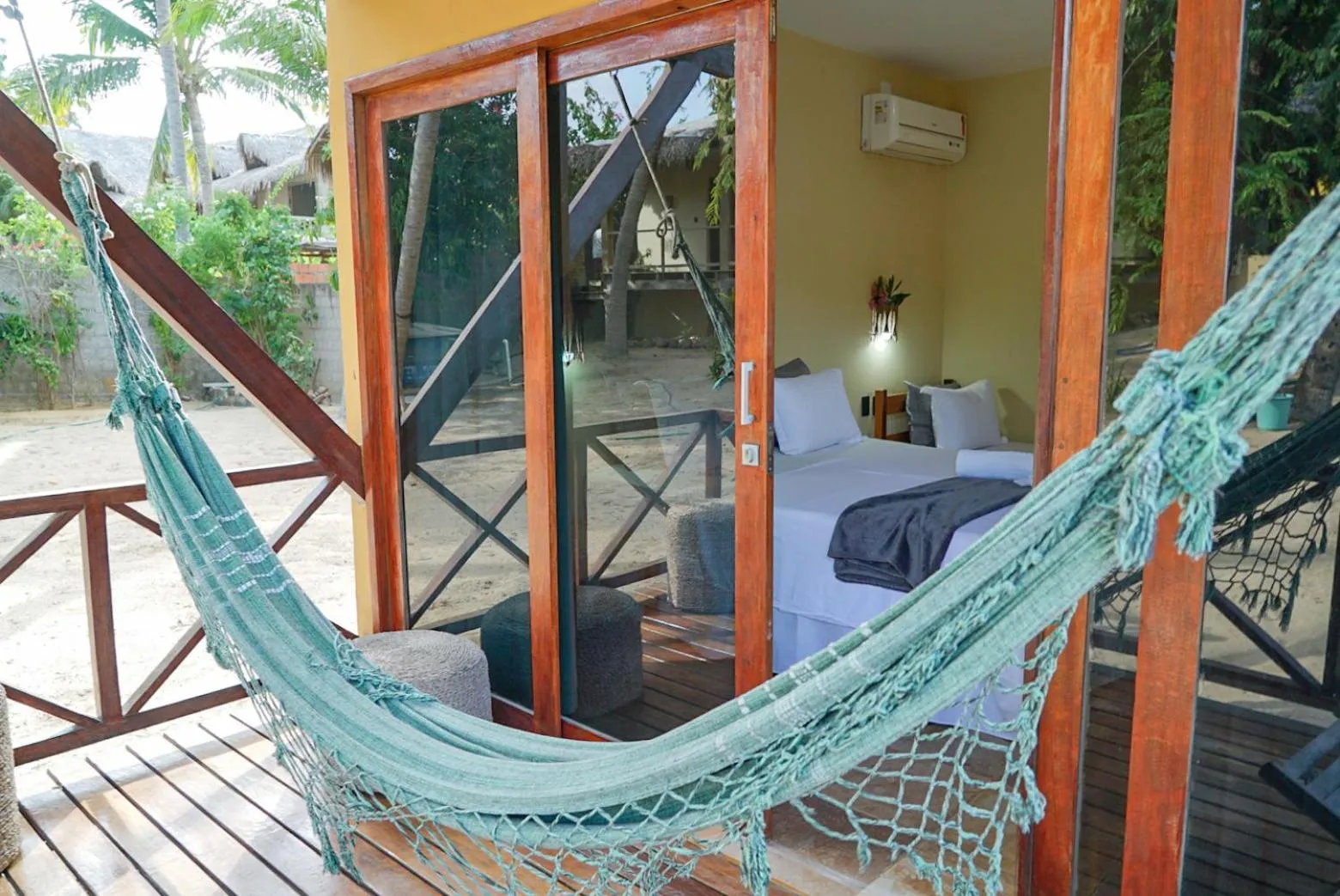 Bed in Pousada Rota dos Ventos