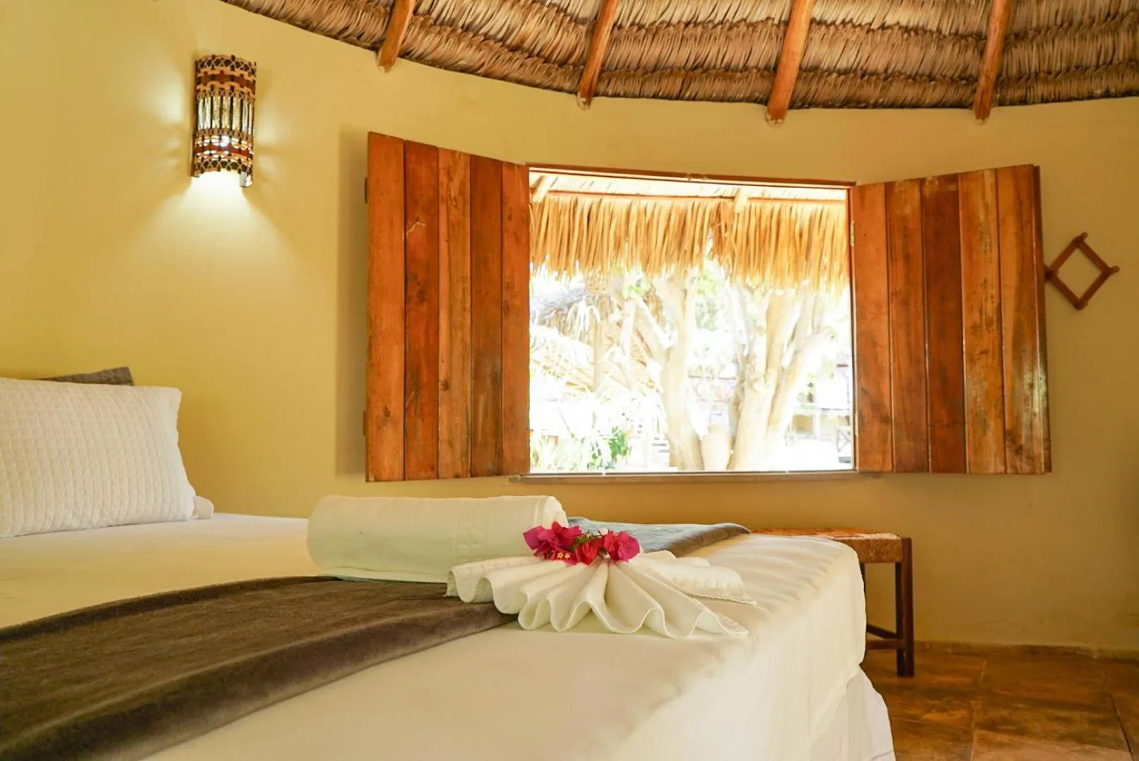 Bed in Pousada Rota dos Ventos