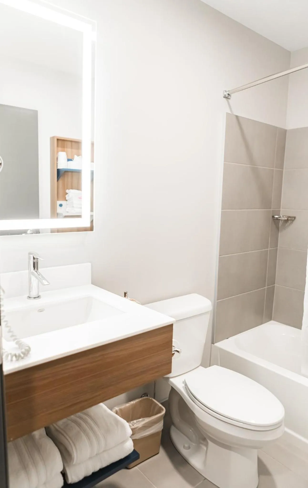 Shower in Microtel Inn & Suites by Wyndham Milford