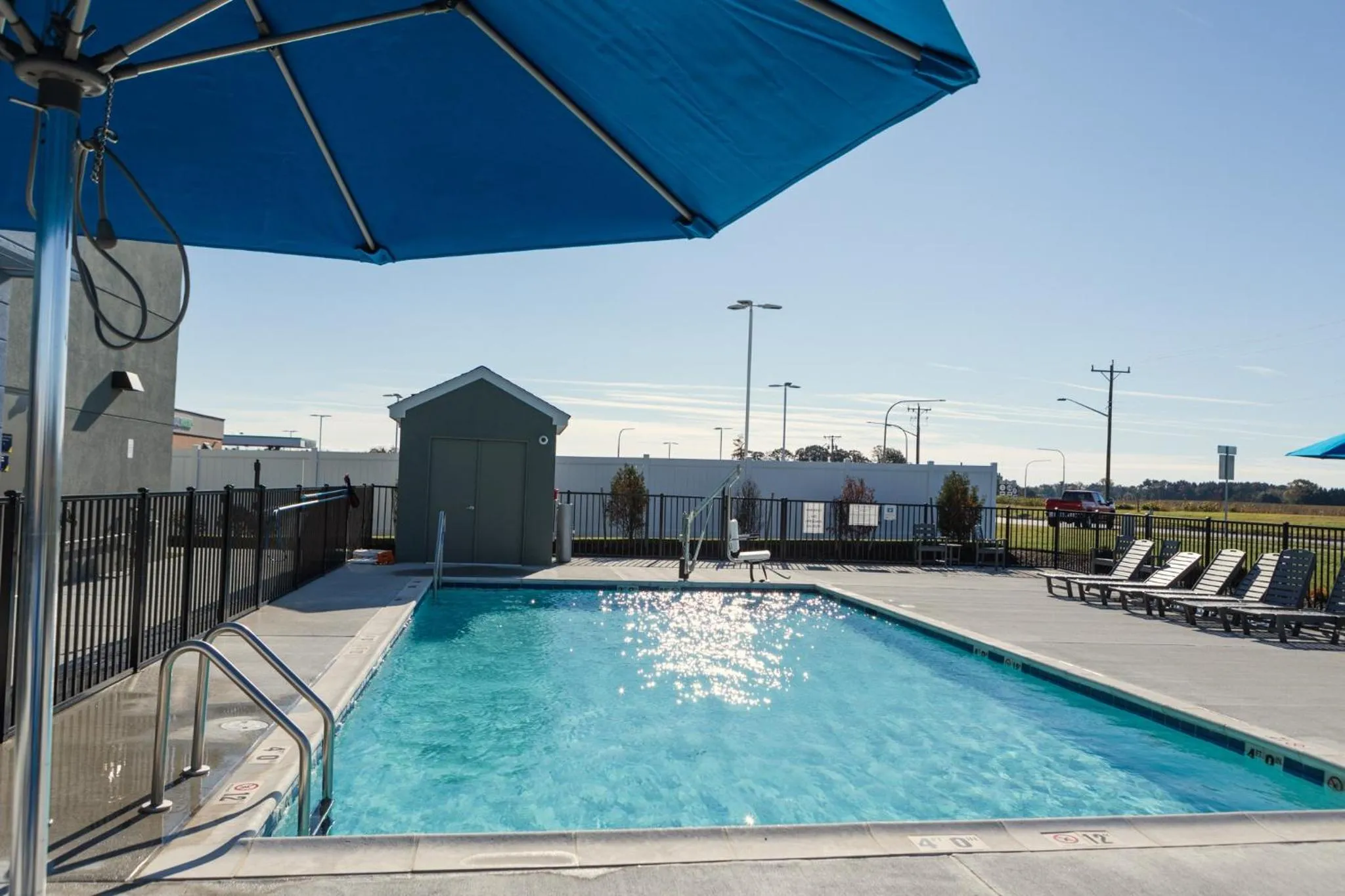 Pool view in Microtel Inn & Suites by Wyndham Milford