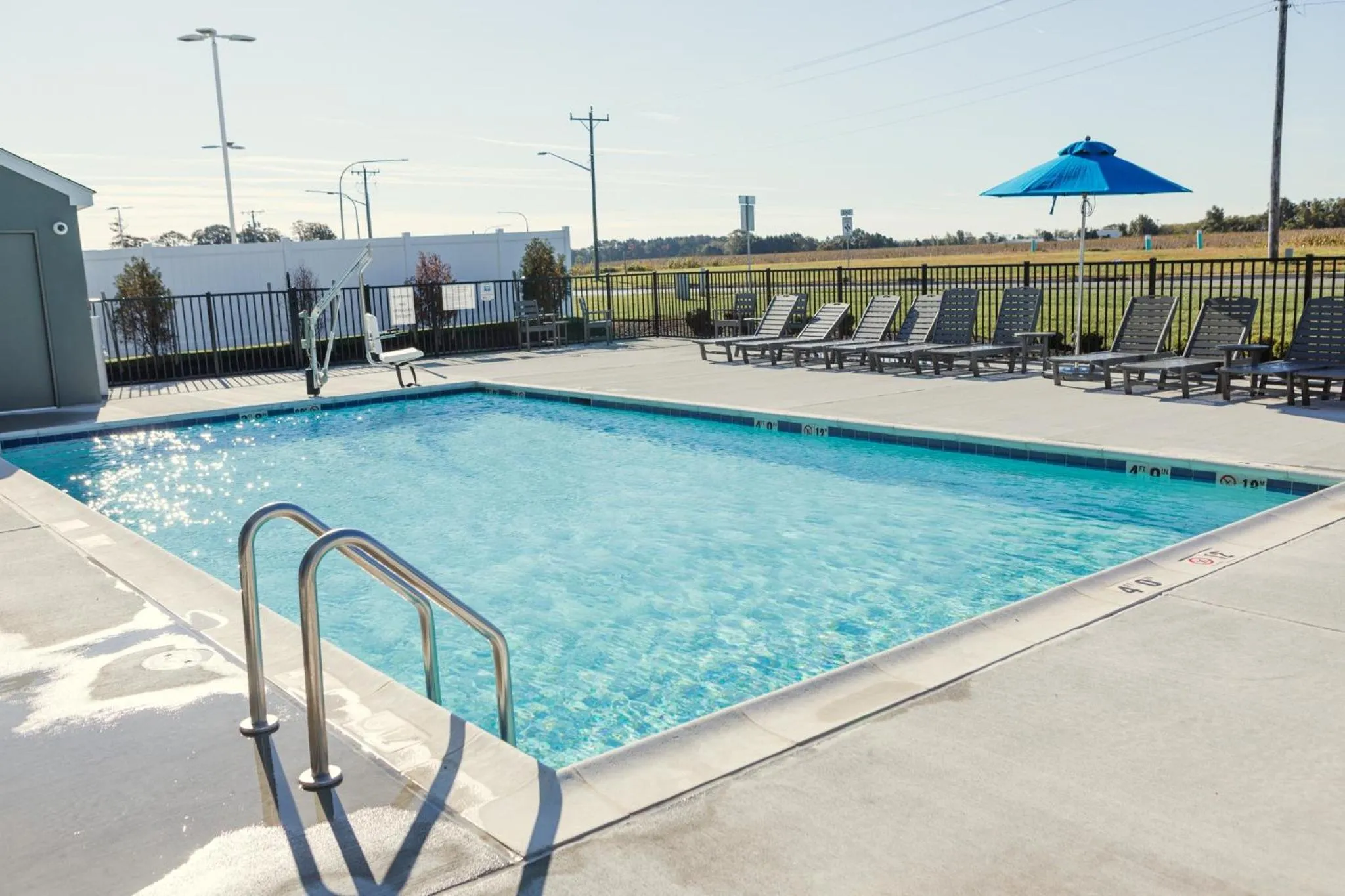 Pool view in Microtel Inn & Suites by Wyndham Milford