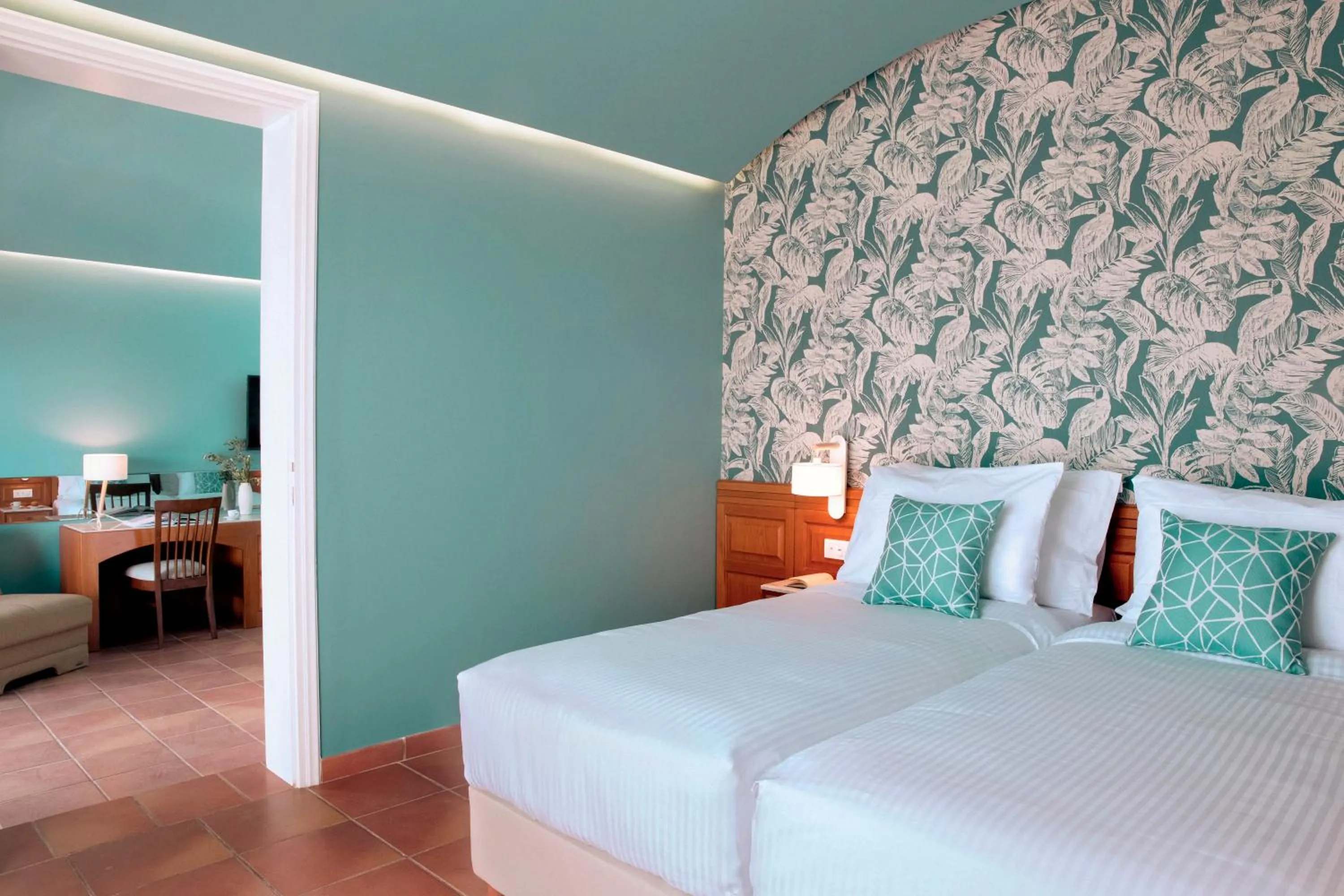 Bed in Zeus Eretria Resort