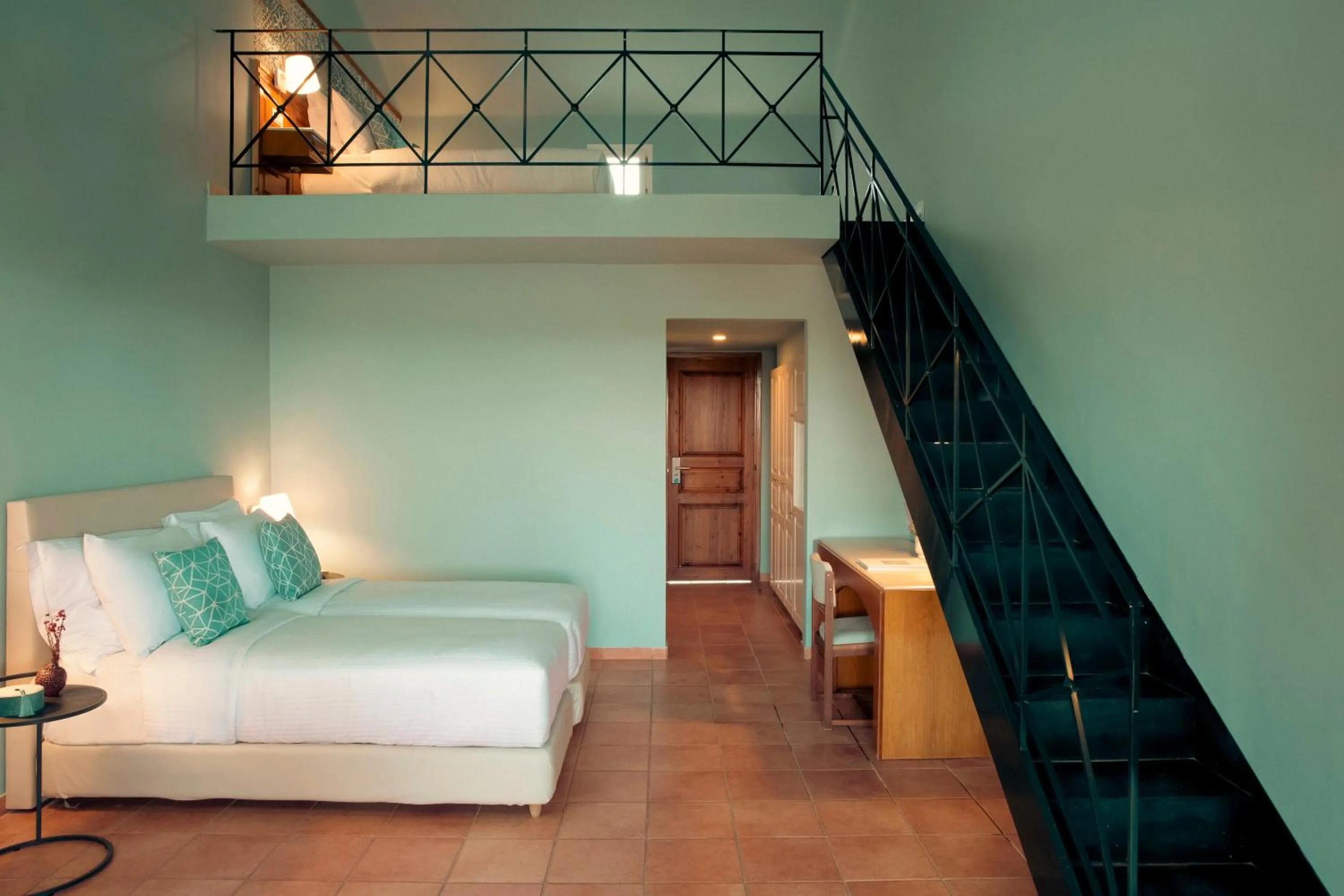 Bed in Zeus Eretria Resort