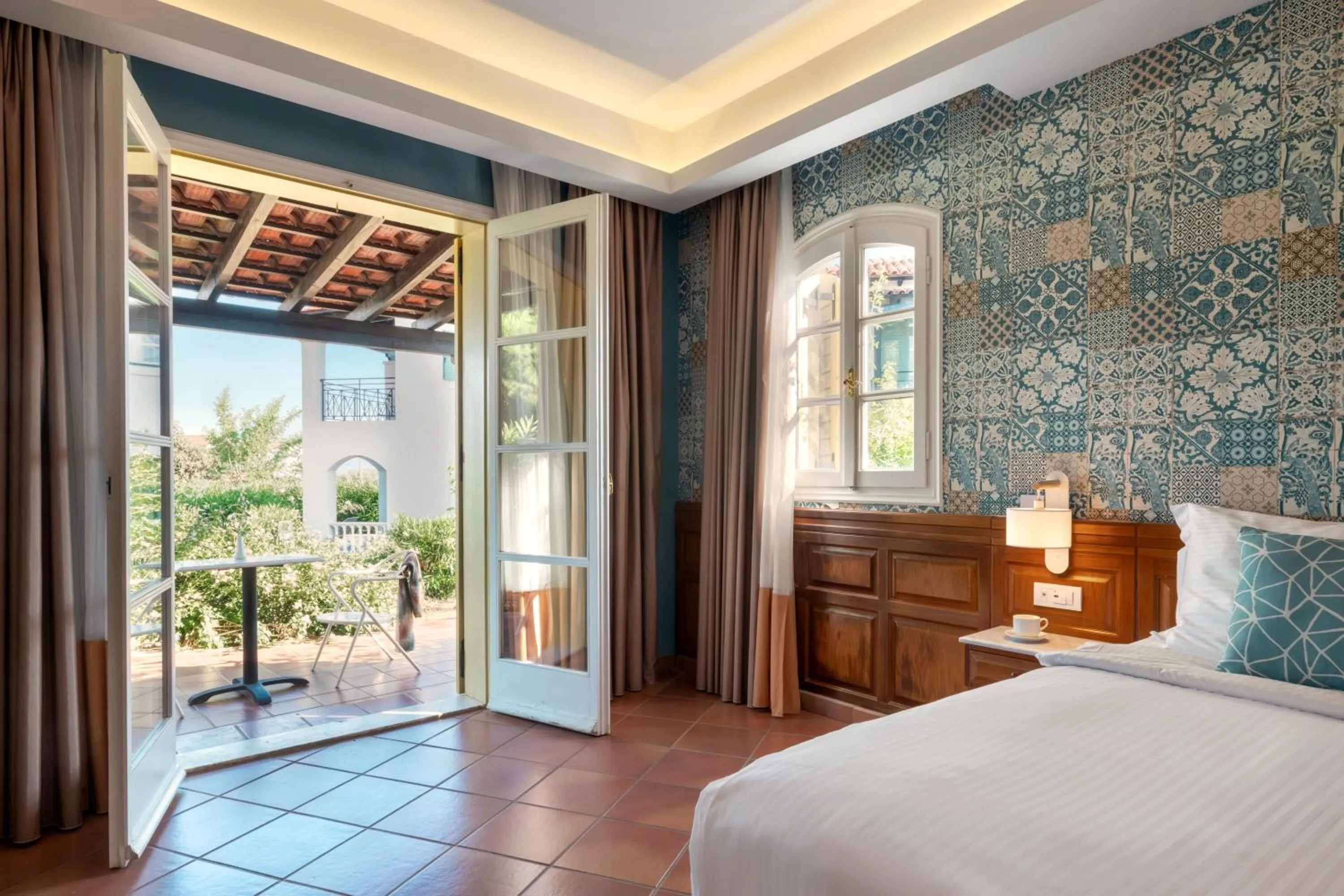 Bed in Zeus Eretria Resort