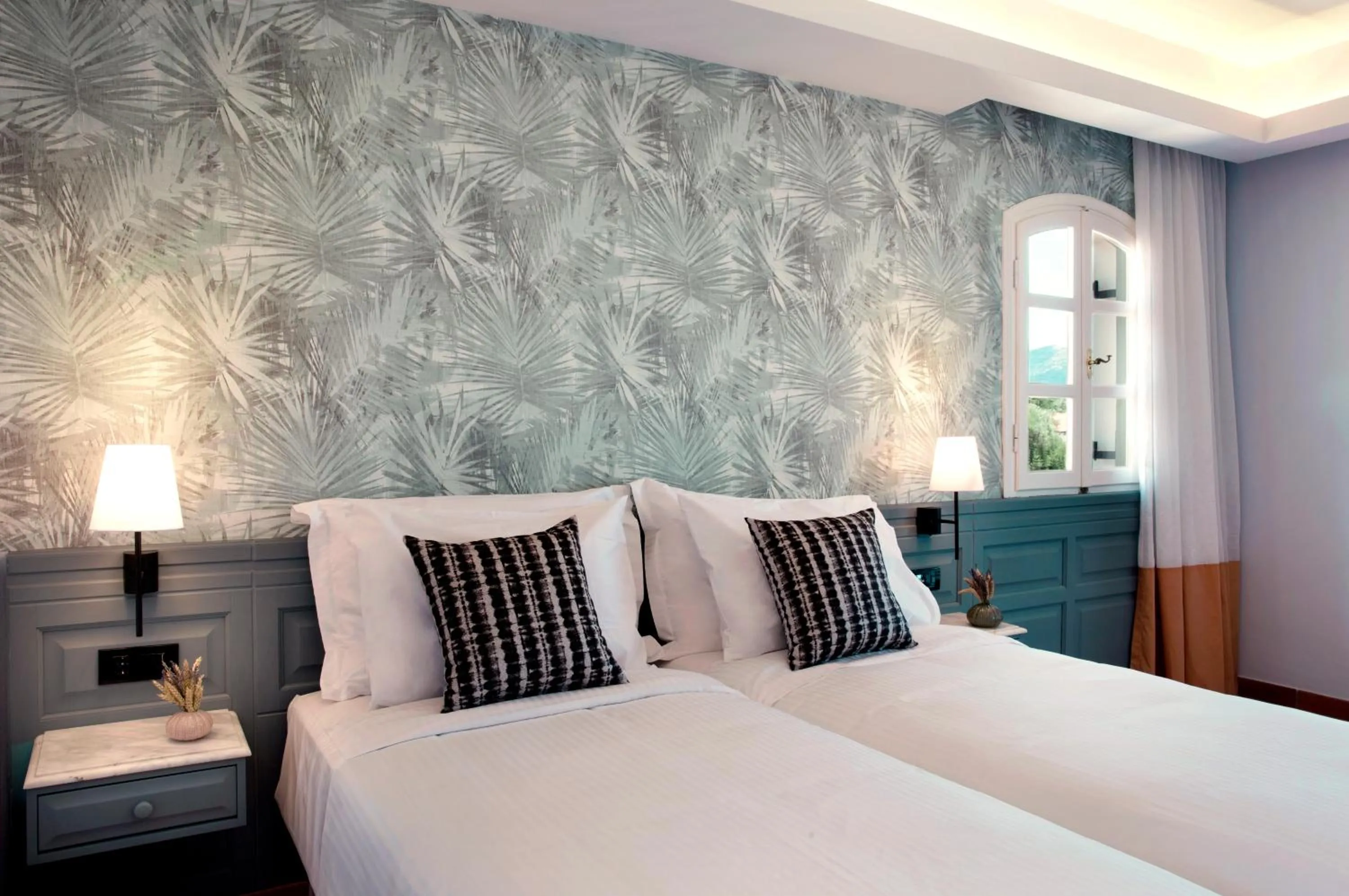 Bed in Zeus Eretria Resort