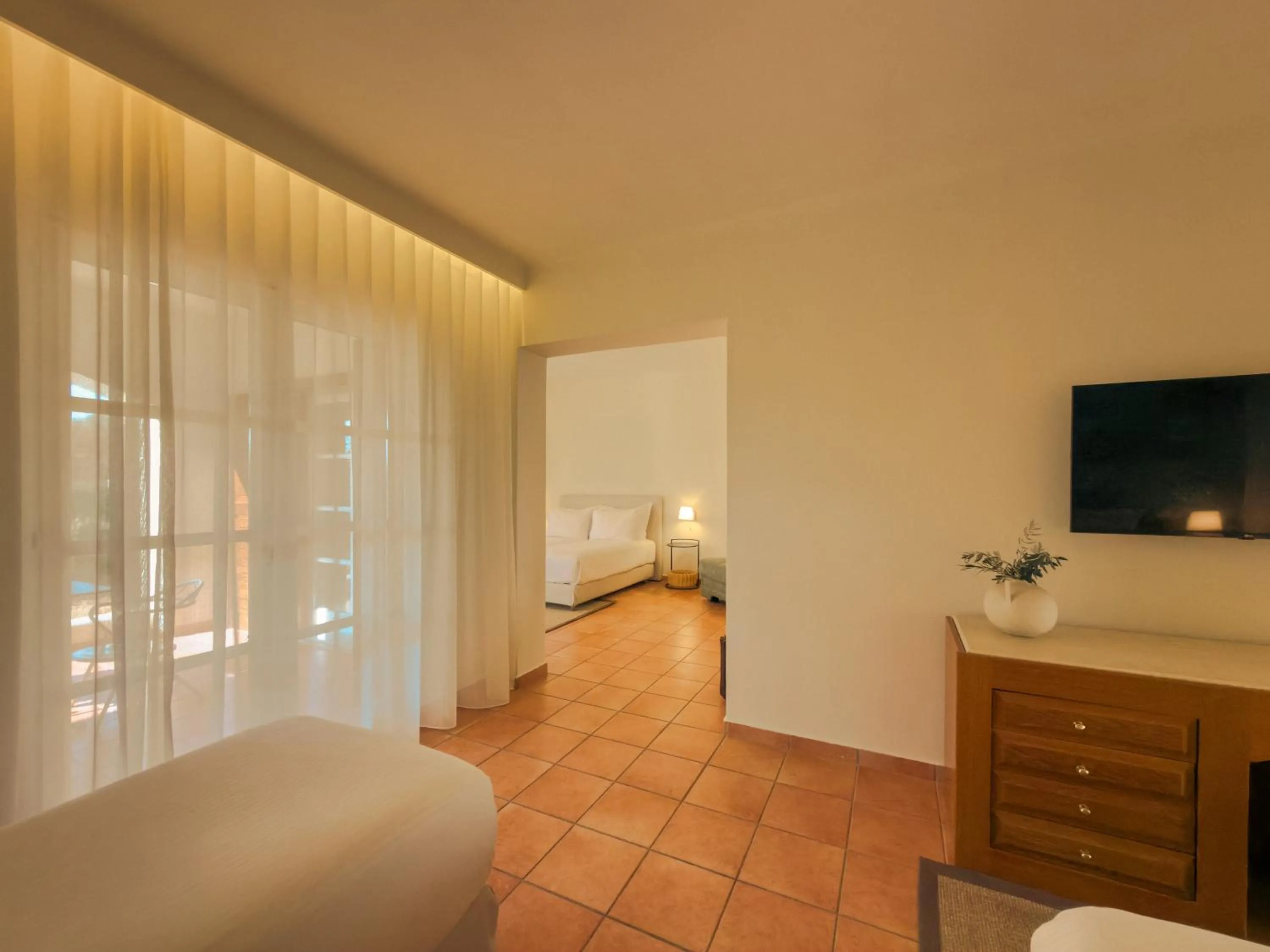 Bed in Zeus Eretria Resort