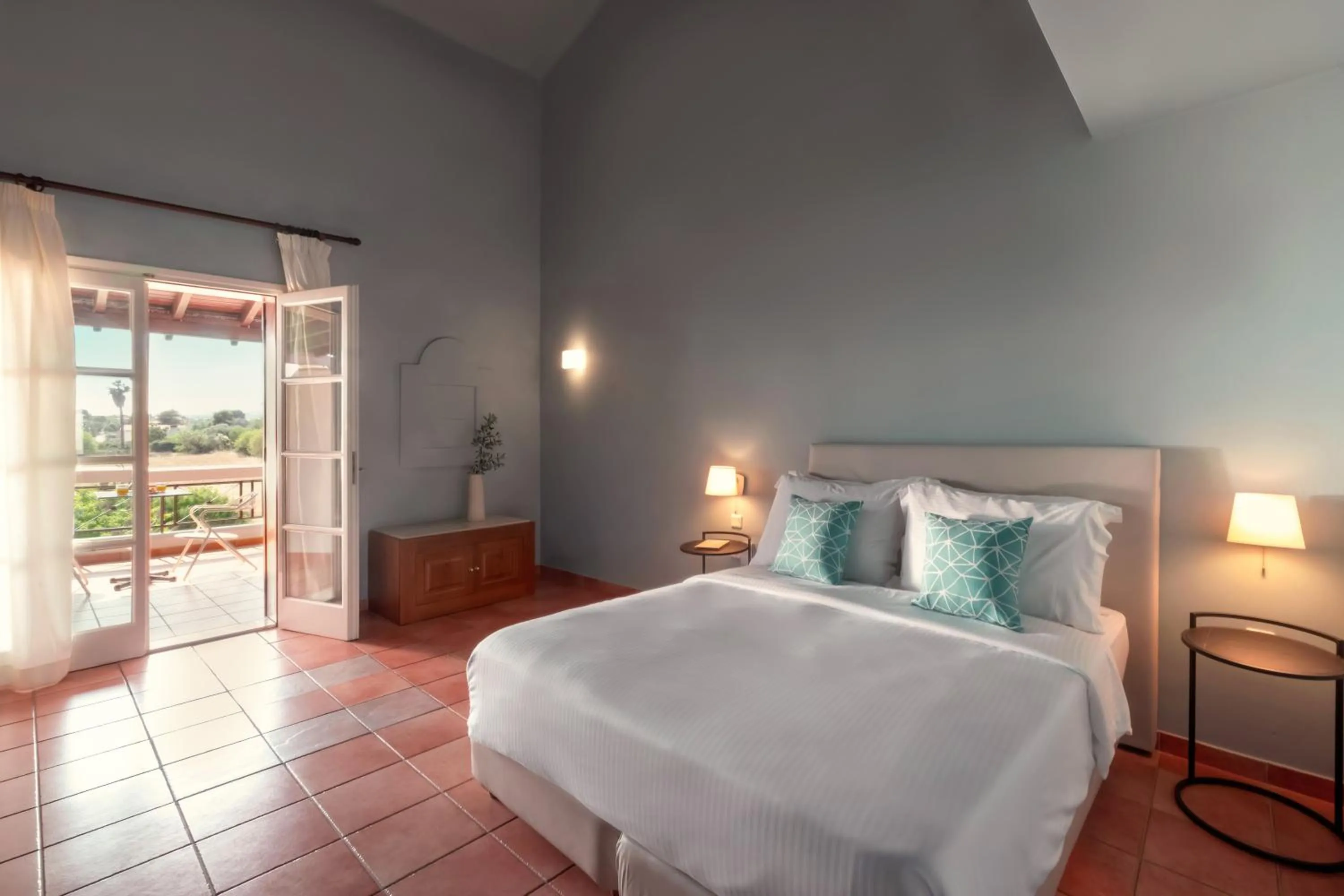 Bed in Zeus Eretria Resort