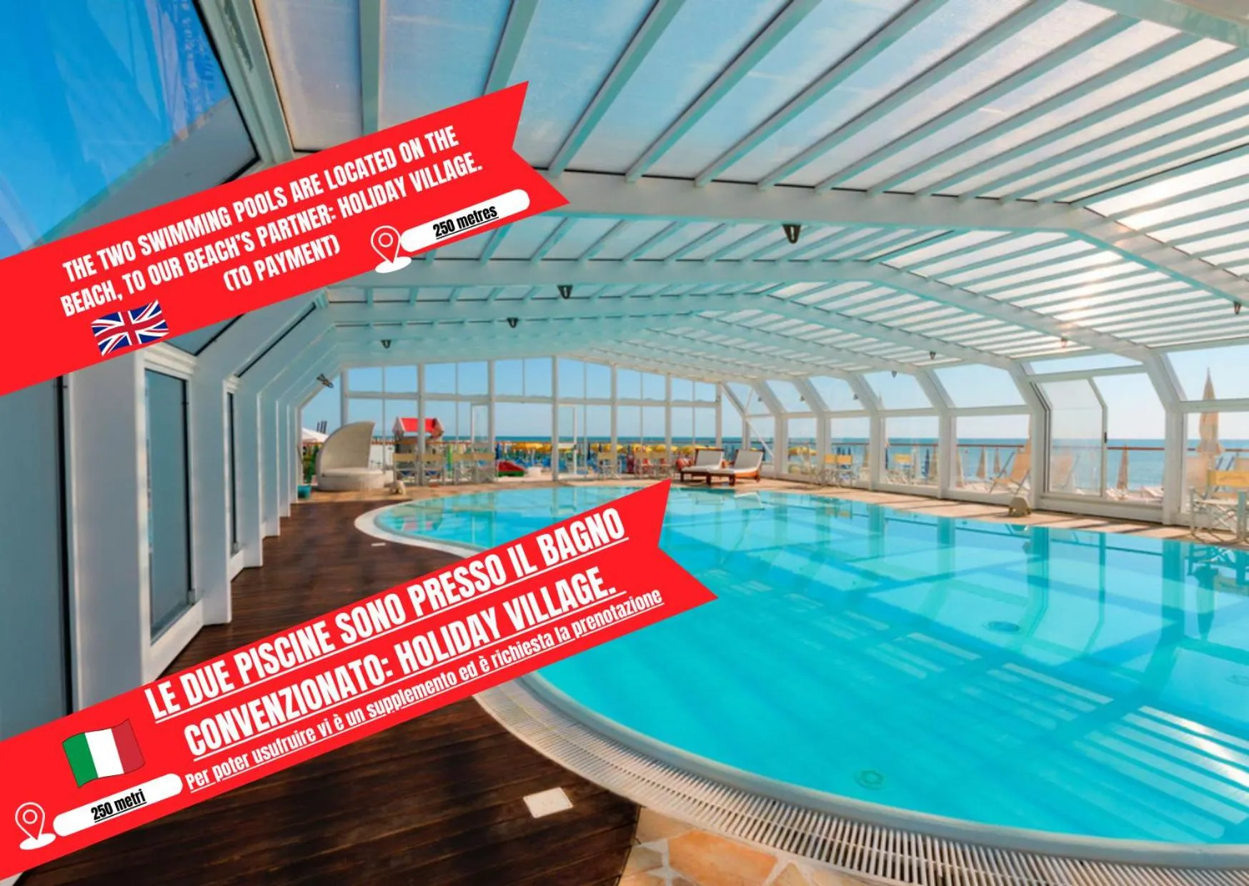 Pool view in Hotel Elefantino Grey - Free Brunch & Breakfast Until 13-00 - Vicinissimi a Mirabilandia