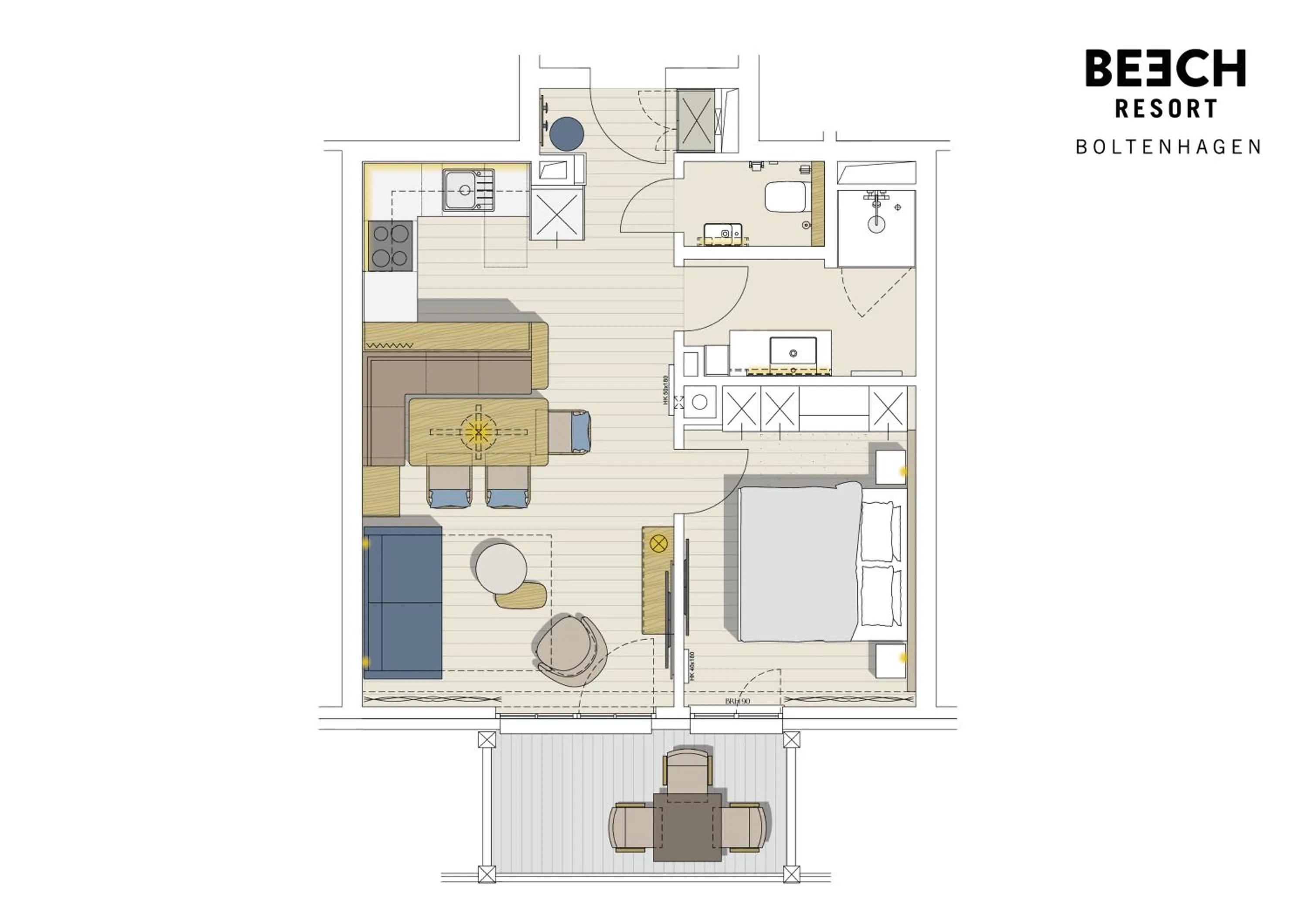 Floor plan in BEECH Resort Boltenhagen
