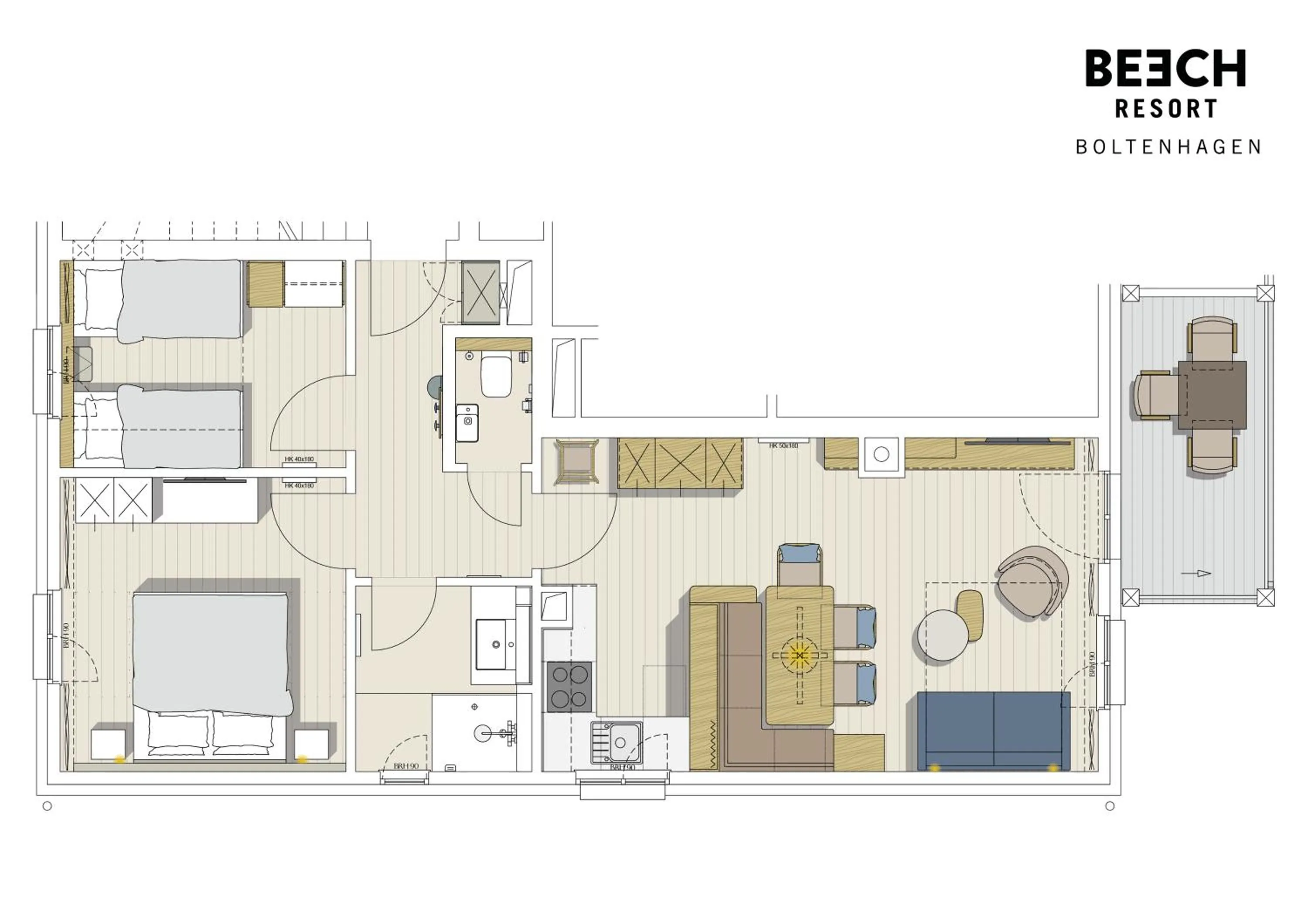 Floor plan in BEECH Resort Boltenhagen