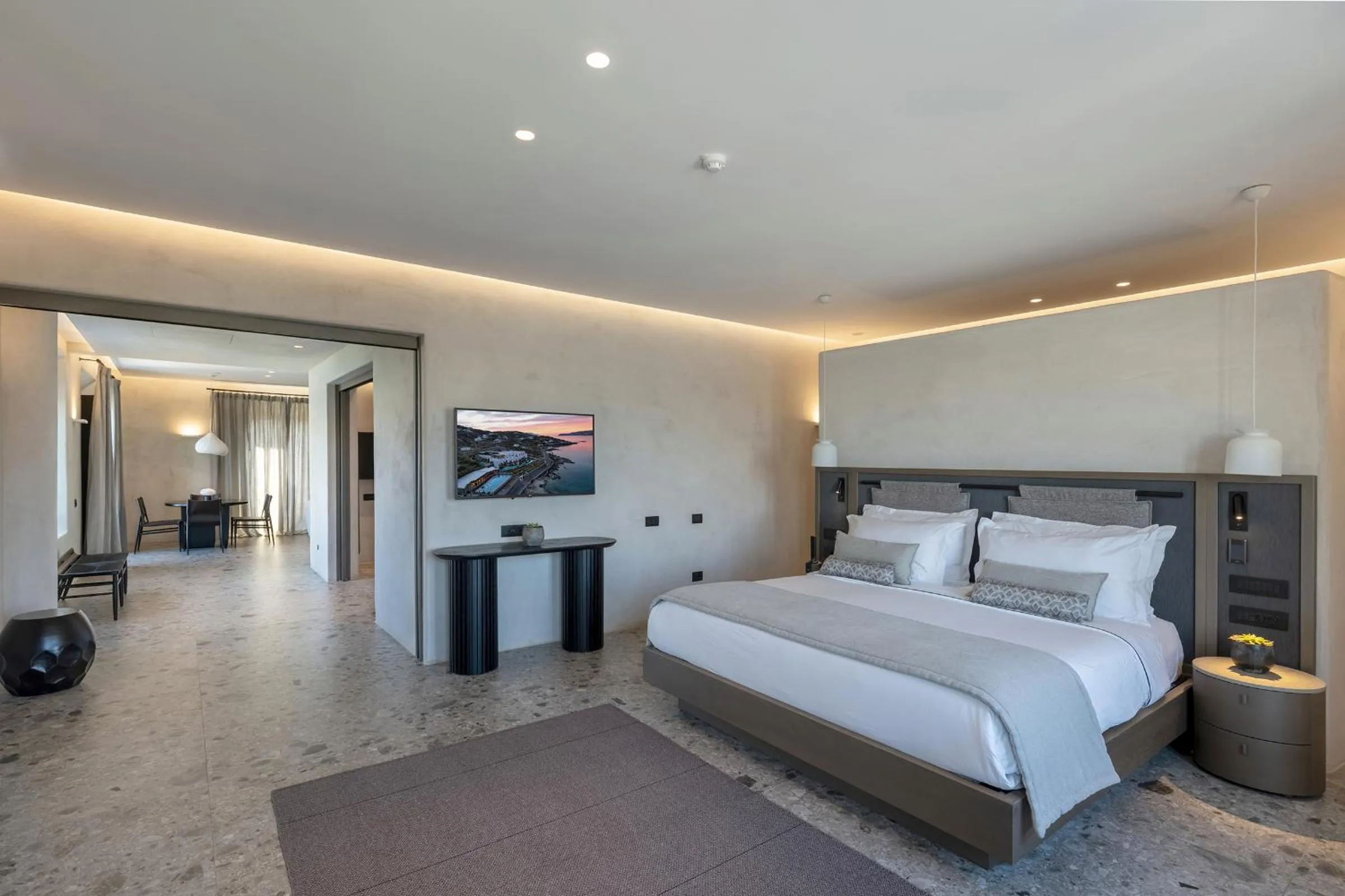 Bedroom, Bed in Aeonic Suites and Spa