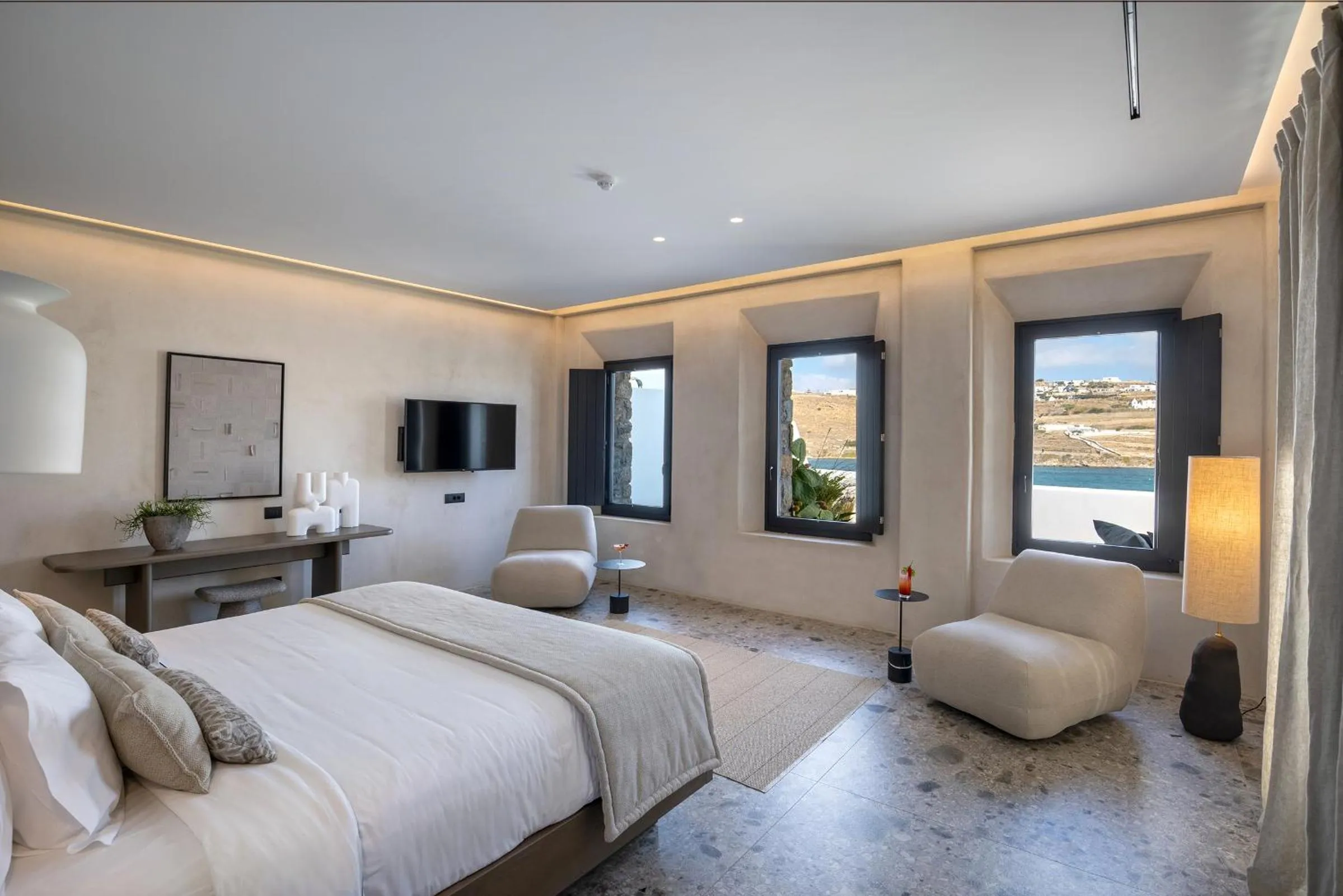 Bedroom, Bed in Aeonic Suites and Spa