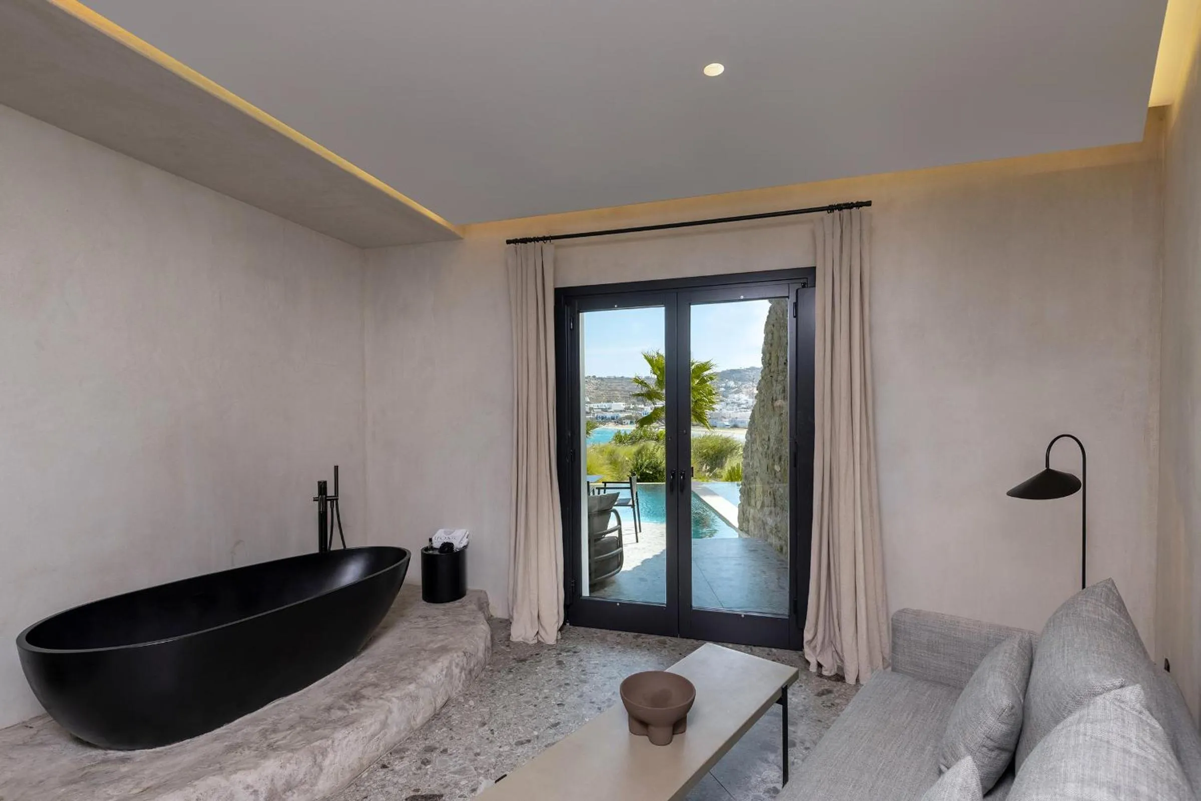 Seating area in Aeonic Suites and Spa