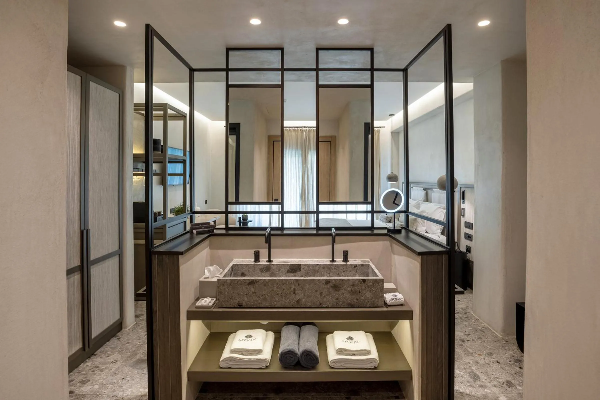 Bedroom in Aeonic Suites and Spa