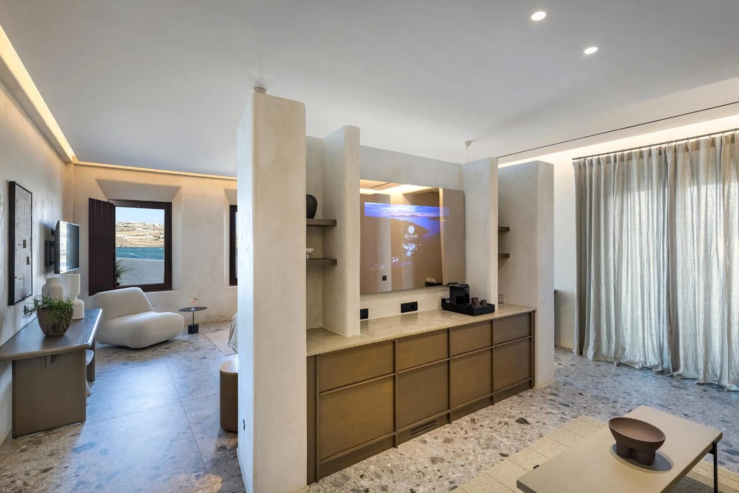 Bedroom in Aeonic Suites and Spa