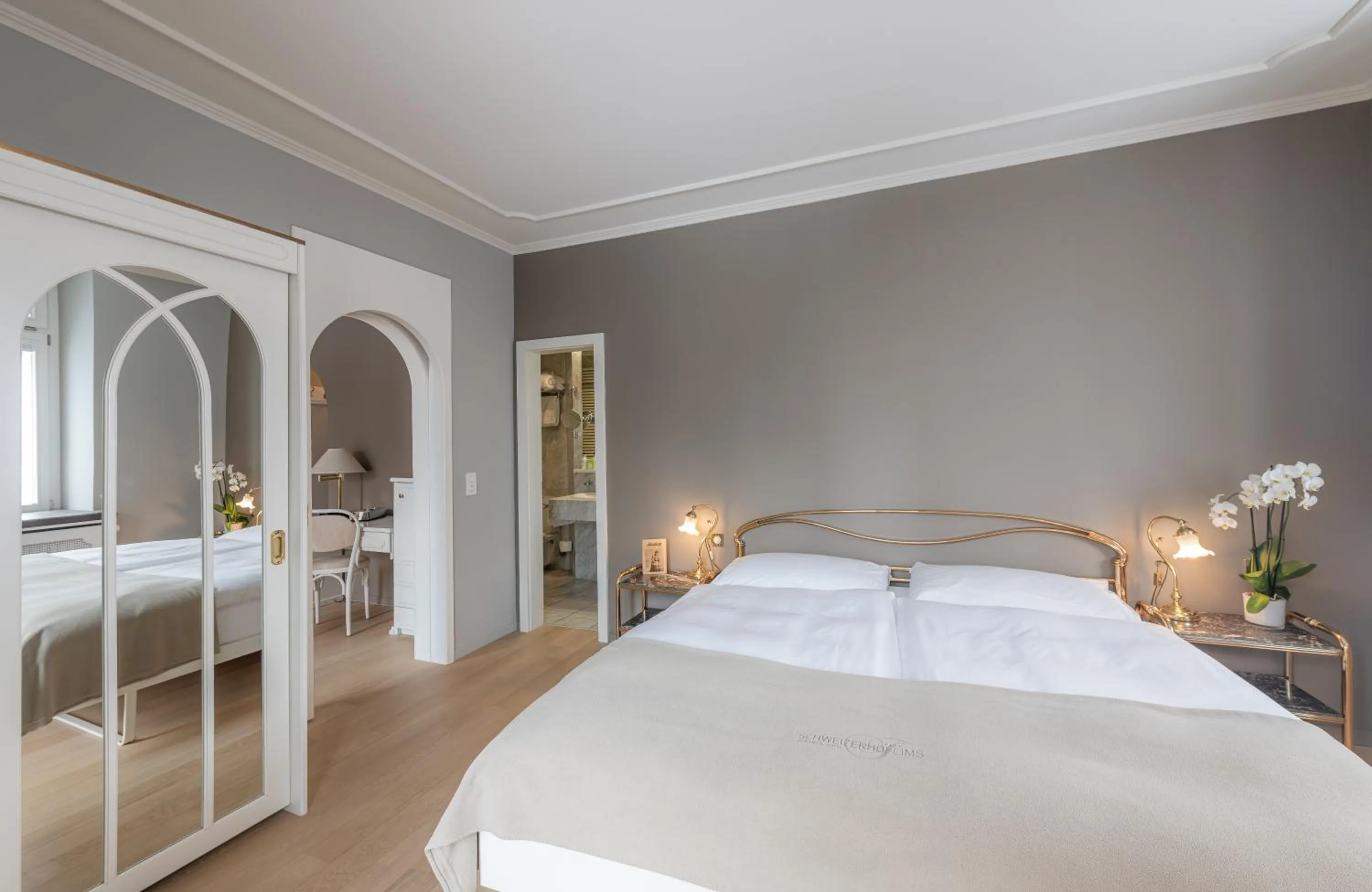 Bed in Romantik Hotel Schweizerhof & Spa Flims