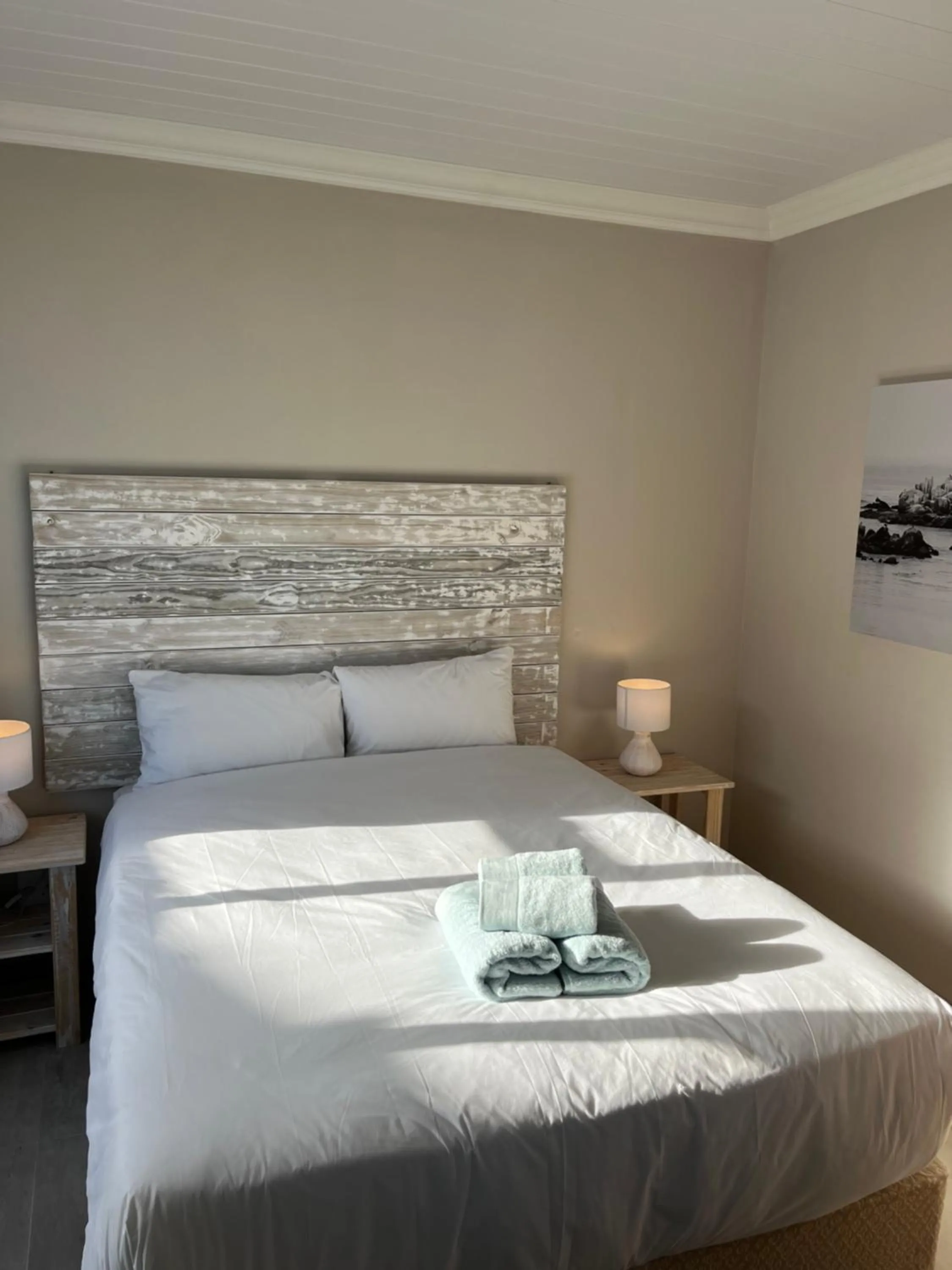 Bed in White Sands Self-catering units