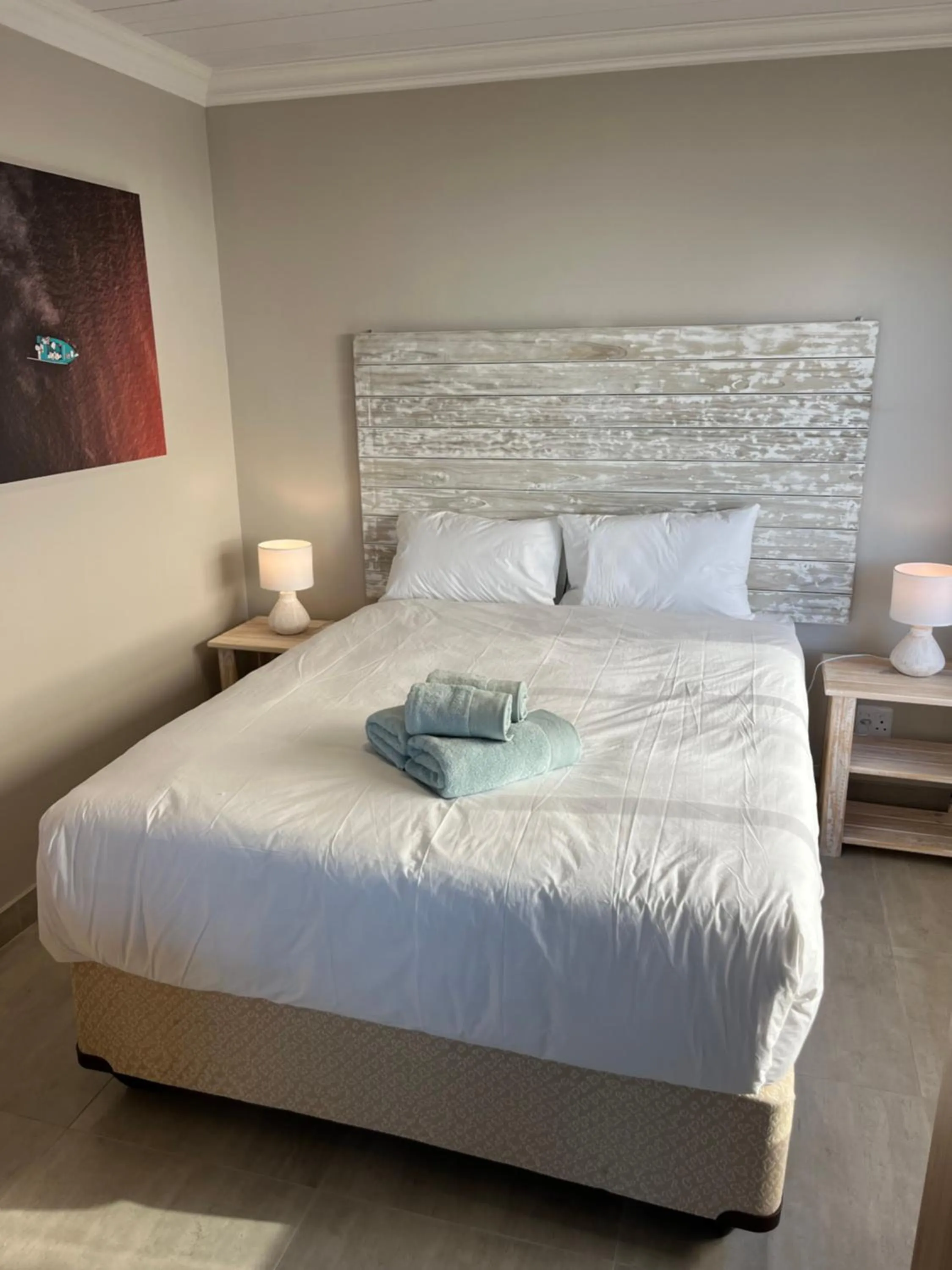 Bed in White Sands Self-catering units